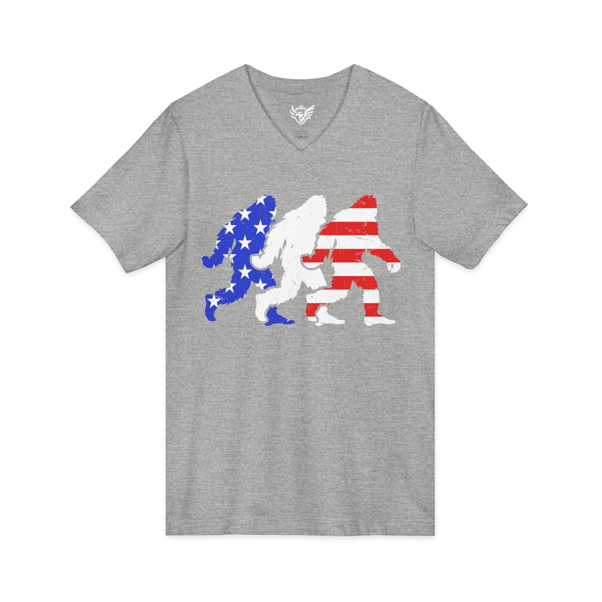 Big Foot USA Jersey Short Sleeve V-Neck Tee
