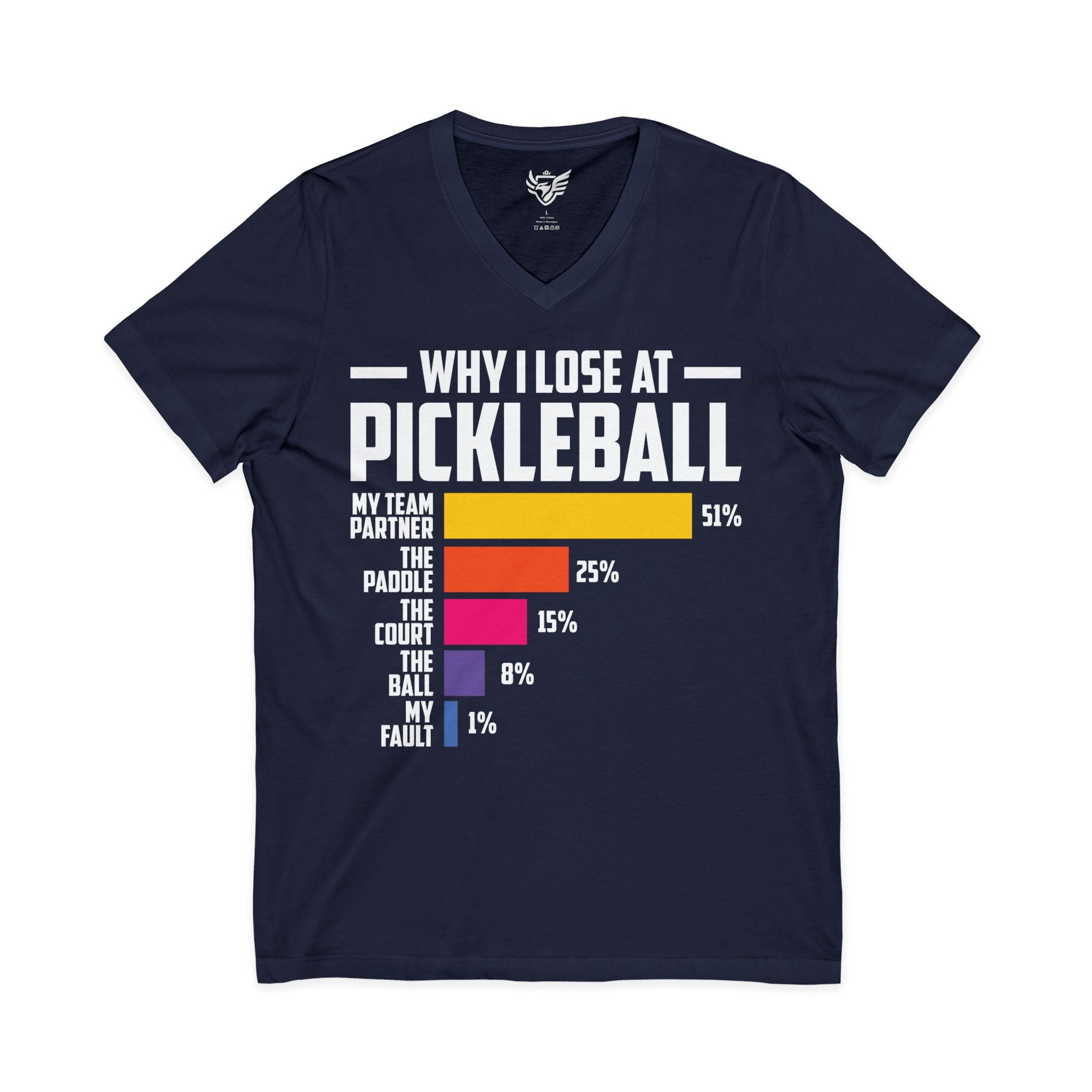 Why I Lose at Pickleball Jersey Short Sleeve V-Neck Tee