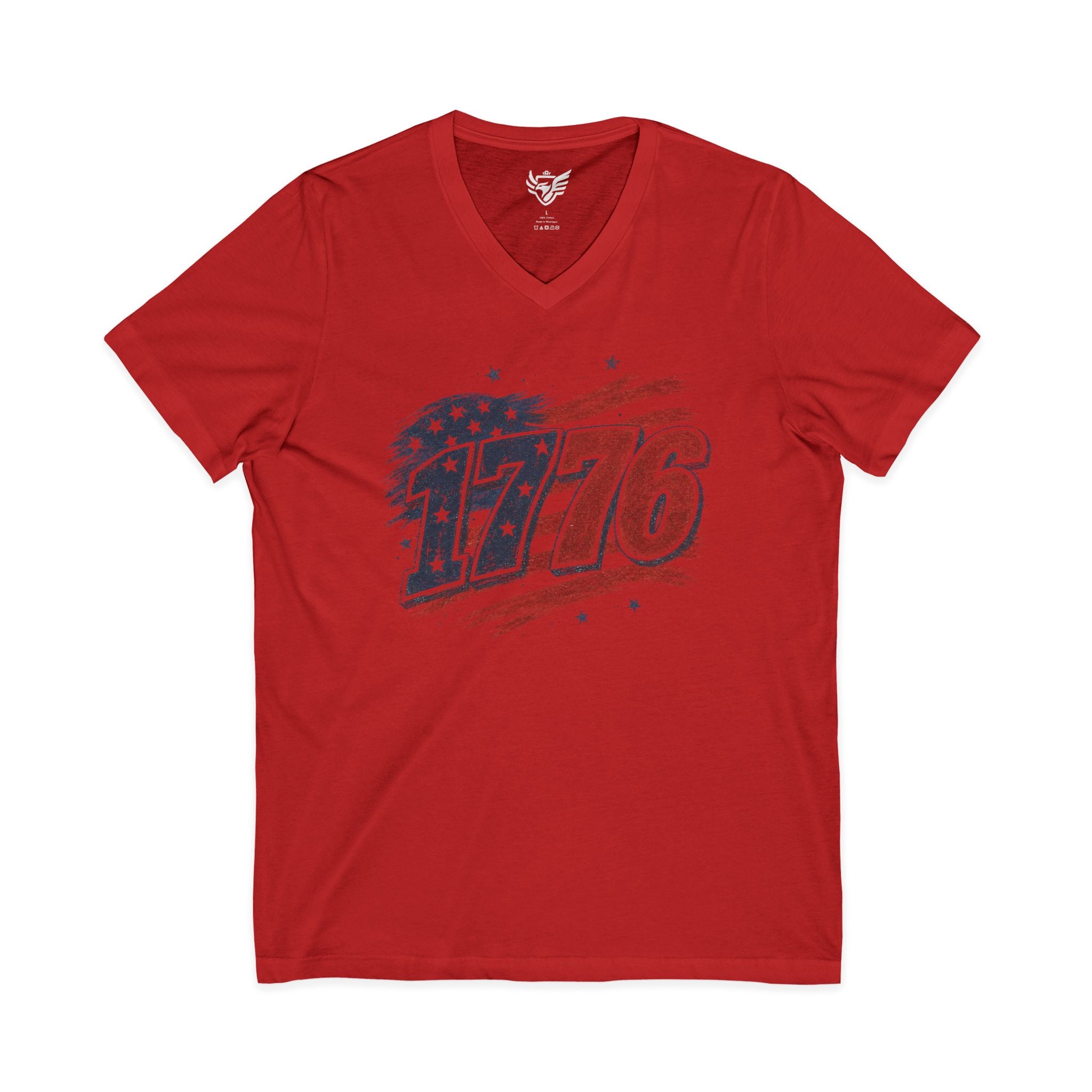 1776 Jersey Short Sleeve V-Neck Tee