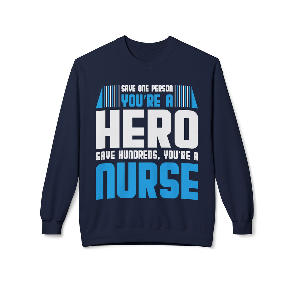 Nurses Are Heros Midweight Softstyle Fleece Crewneck Sweatshirt