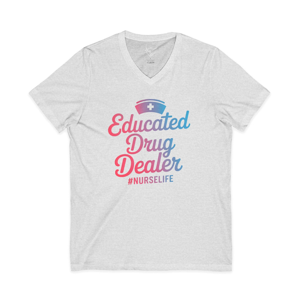 Educated Jersey Short Sleeve V-Neck Tee