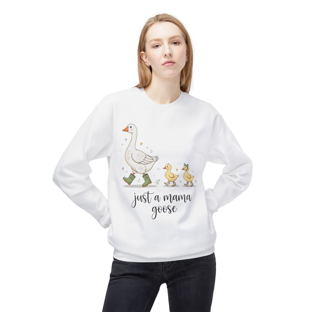 Just a Mama Goose Midweight Softstyle Fleece Crewneck Sweatshirt