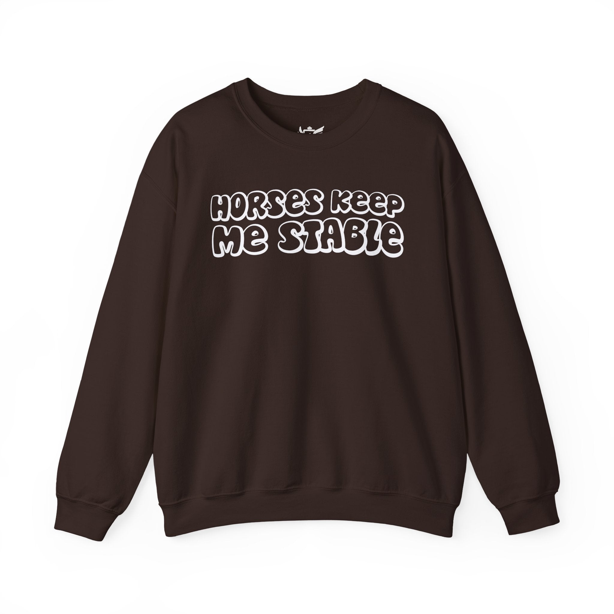 Horses Keep Me Stable Heavy Blend™ Crewneck Sweatshirt