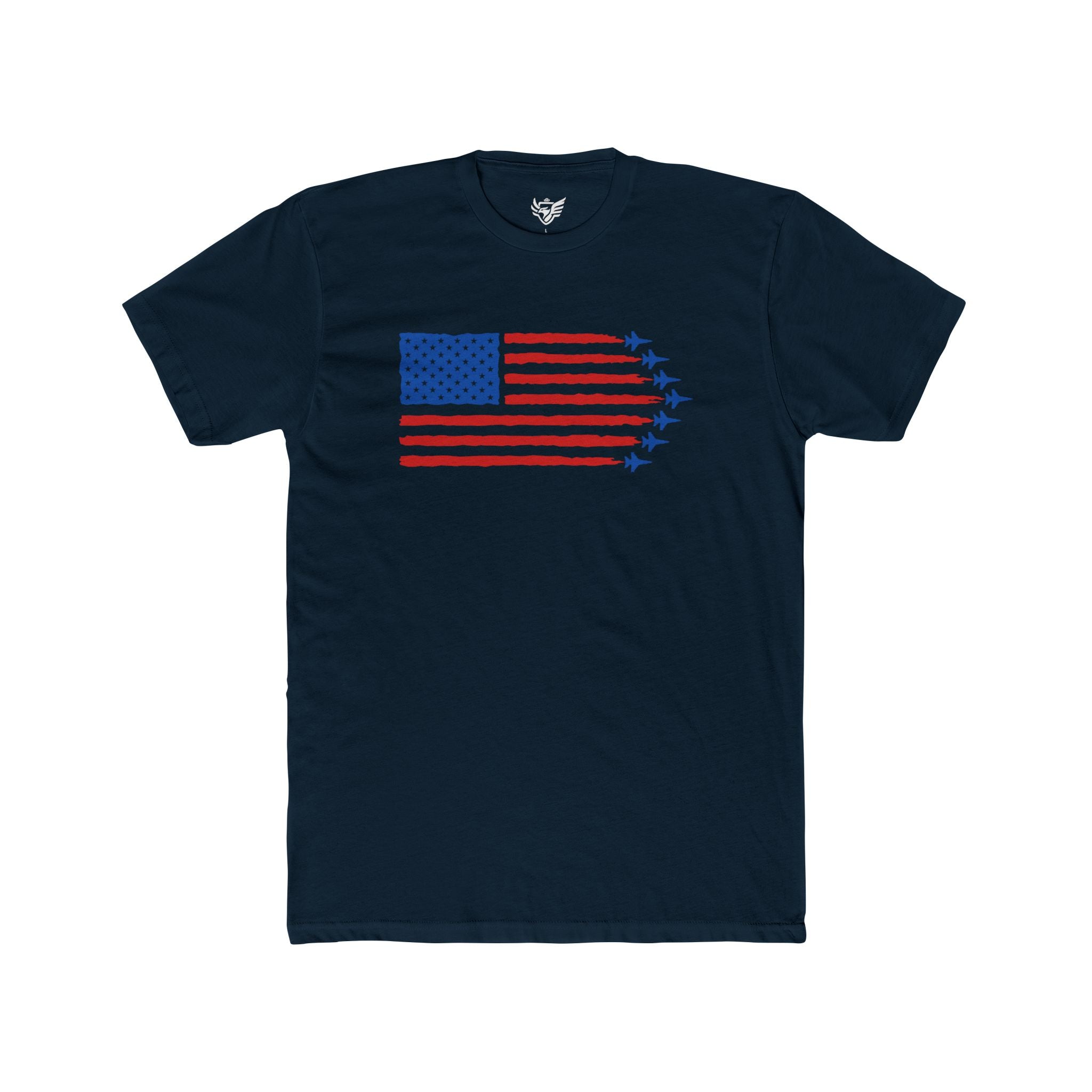 USA Jet Flag Cotton Crew Tee