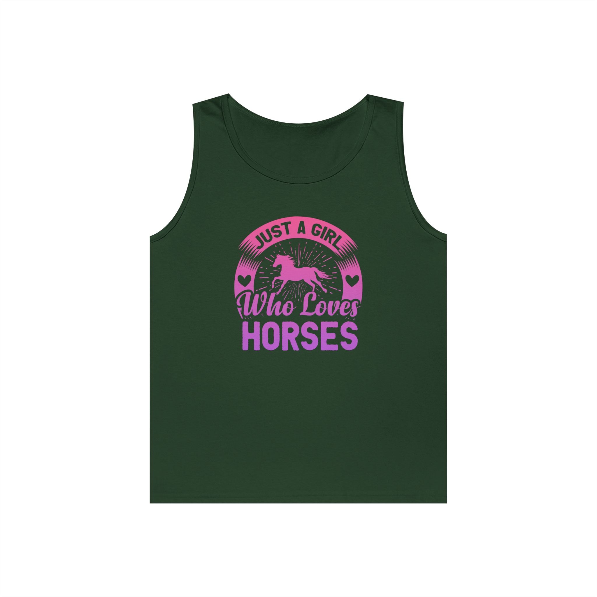 Just a Girl Who Loves Horses Heavy Cotton Tank Top