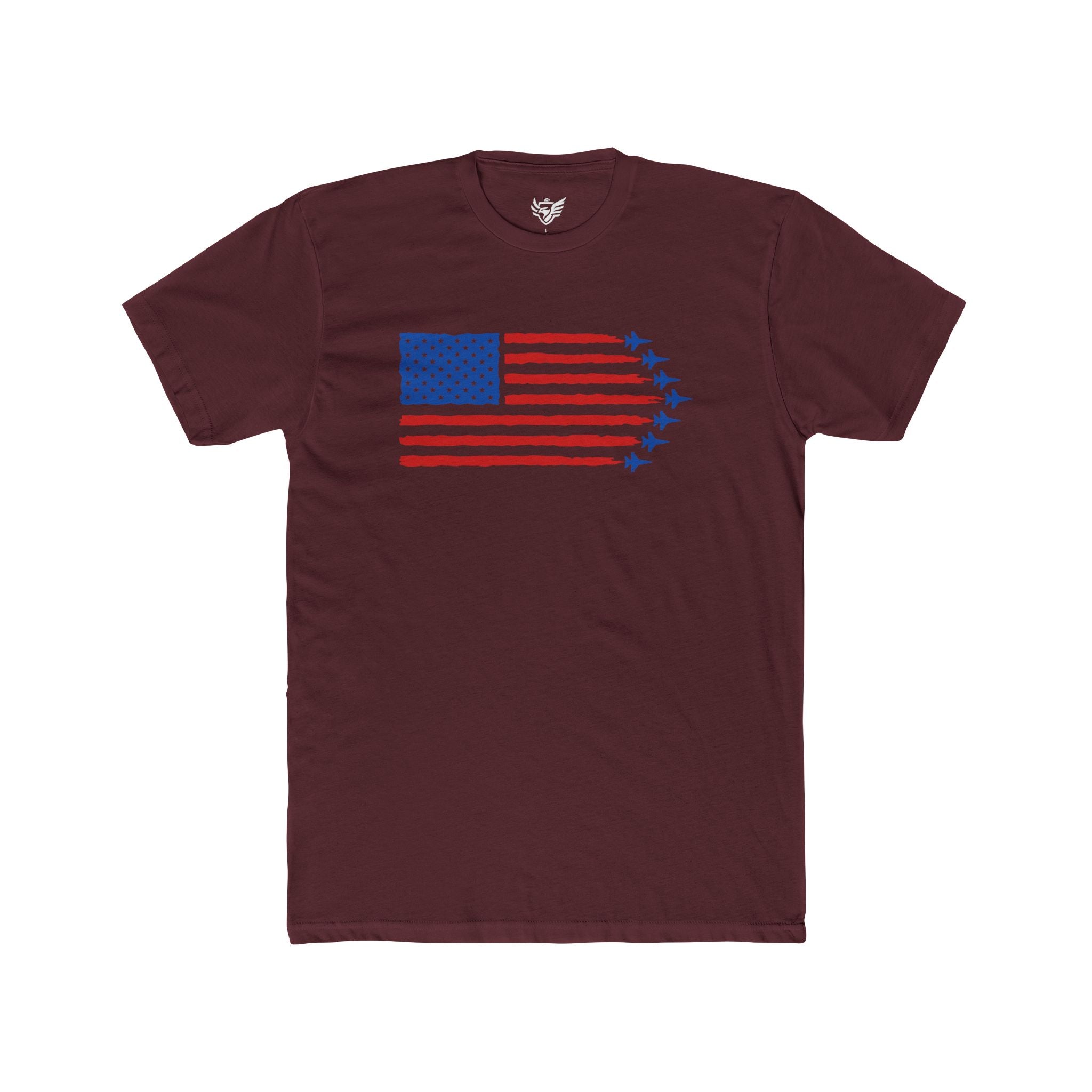 USA Jet Flag Cotton Crew Tee