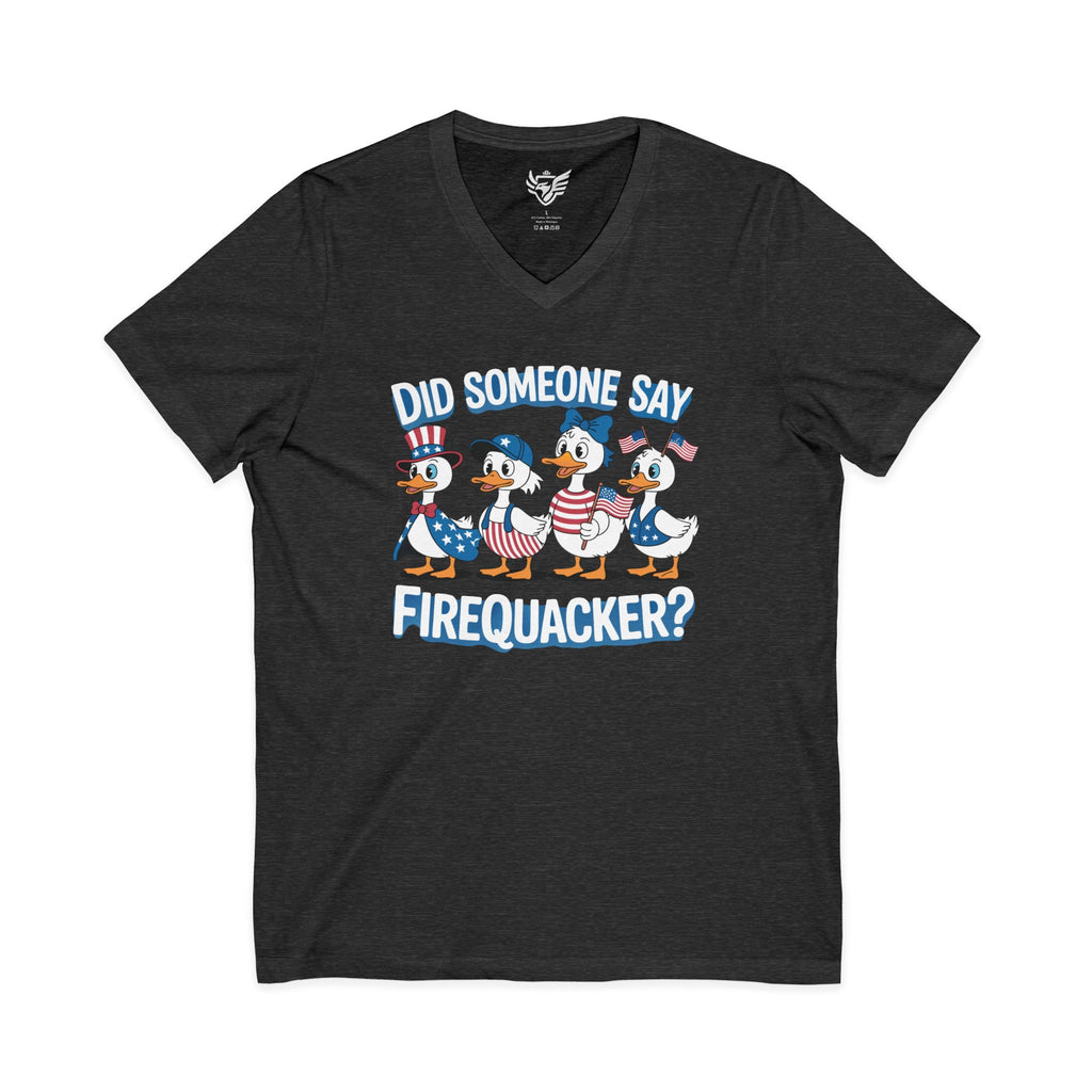 Firequackers Jersey Short Sleeve V-Neck Tee