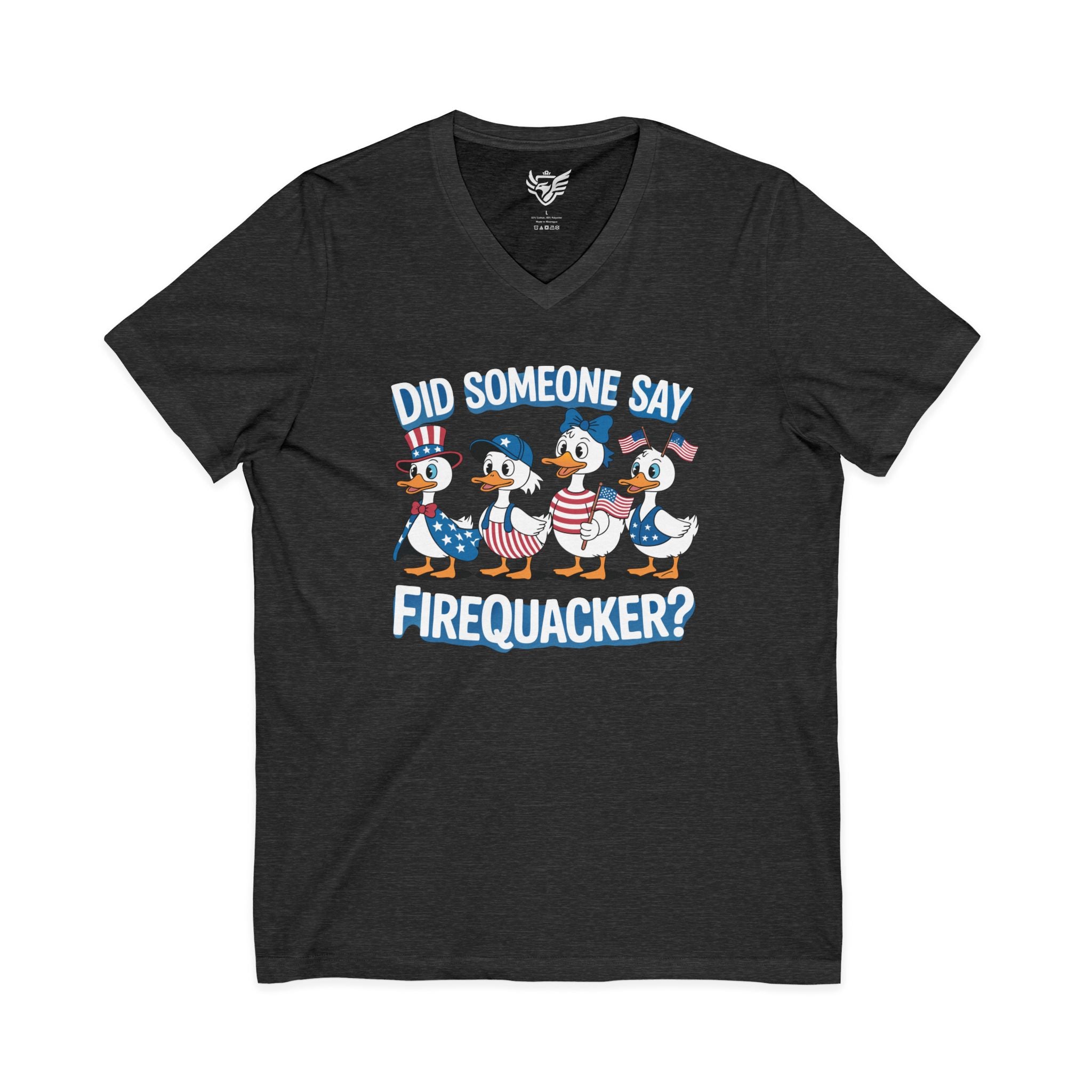 Firequackers Jersey Short Sleeve V-Neck Tee