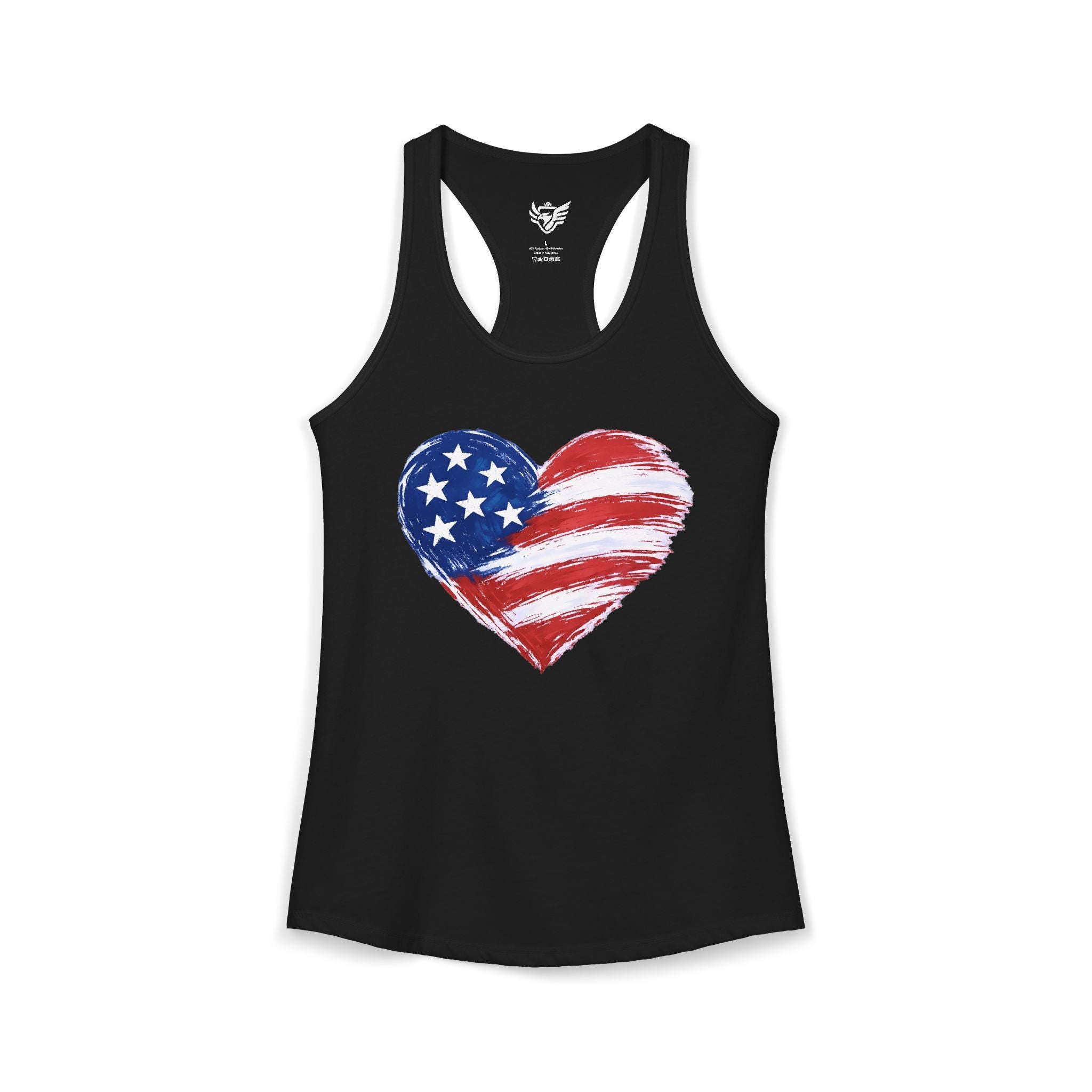 Heart Flag Ideal Racerback Tank