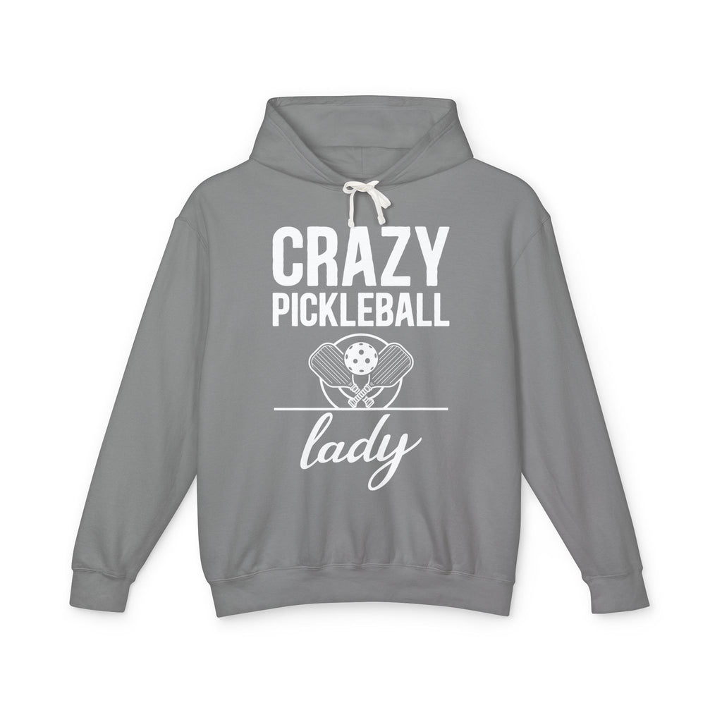 Crazy Pickleball Lady Lightweight Hooded Sweatshirt
