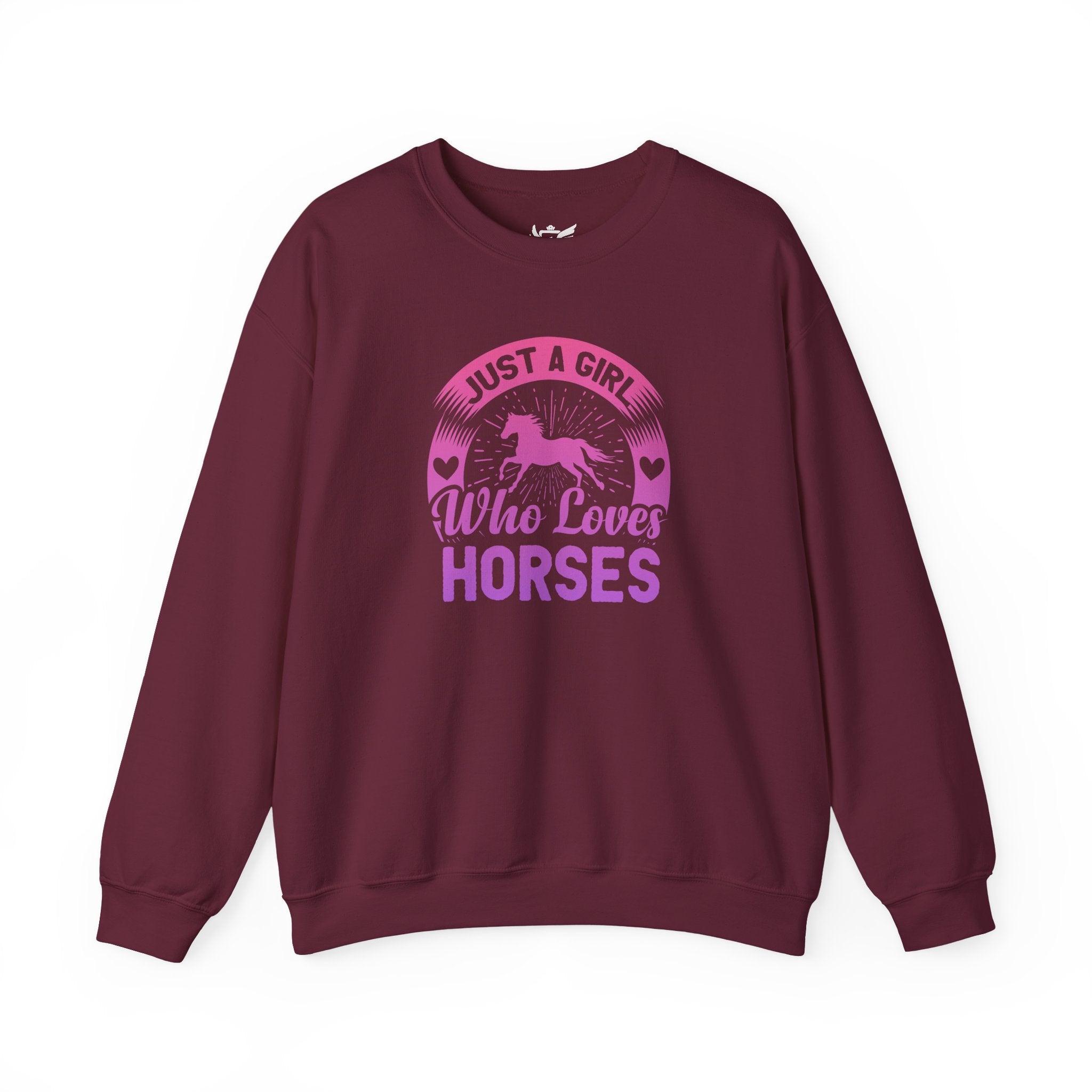 Just a Girl Who Loves Horses Heavy Blend™ Crewneck Sweatshirt