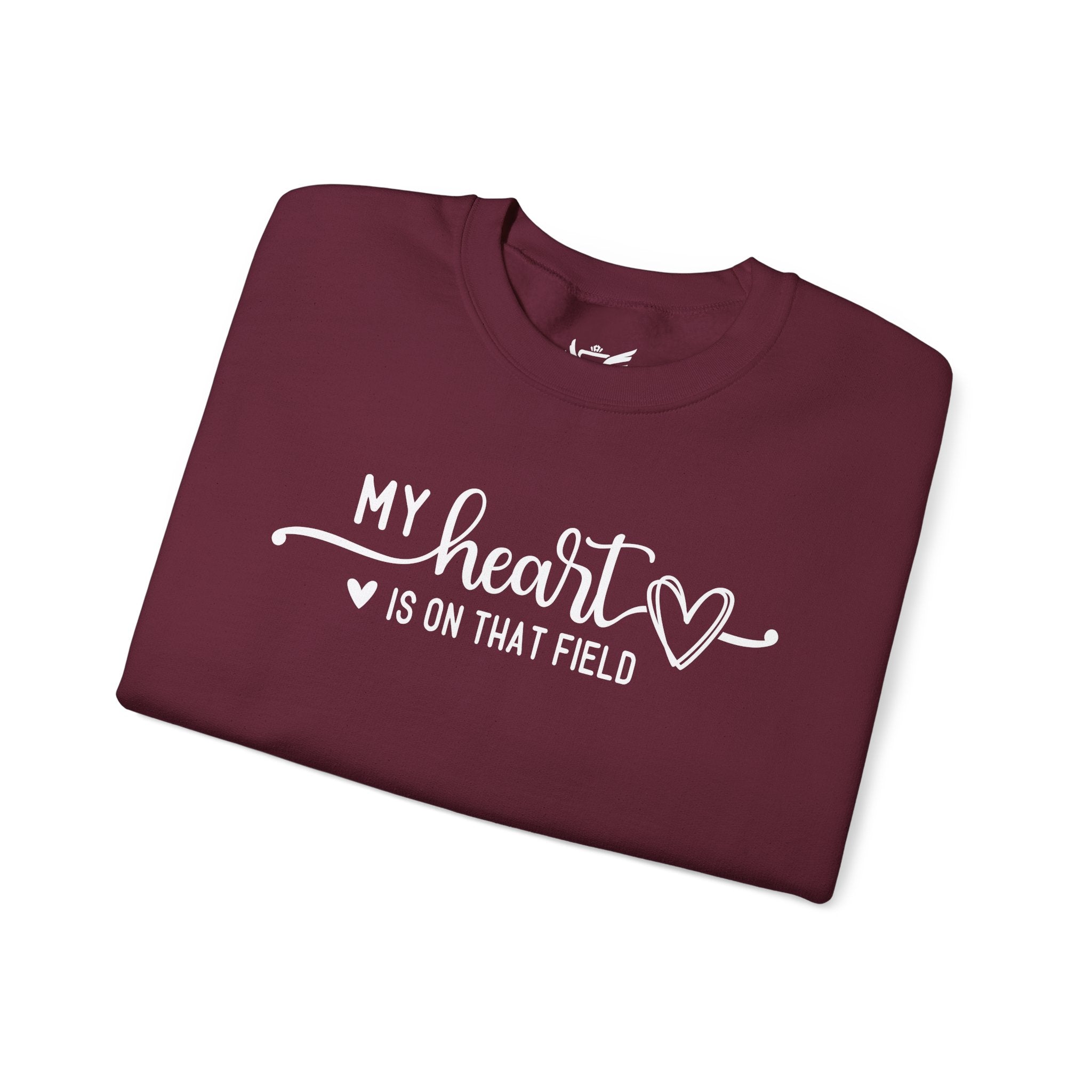My Heart is on that Field Heavy Blend™ Crewneck Sweatshirt