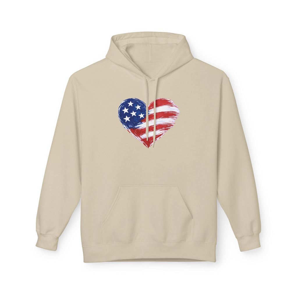 Heart Flag Midweight Softstyle Fleece Hoodie