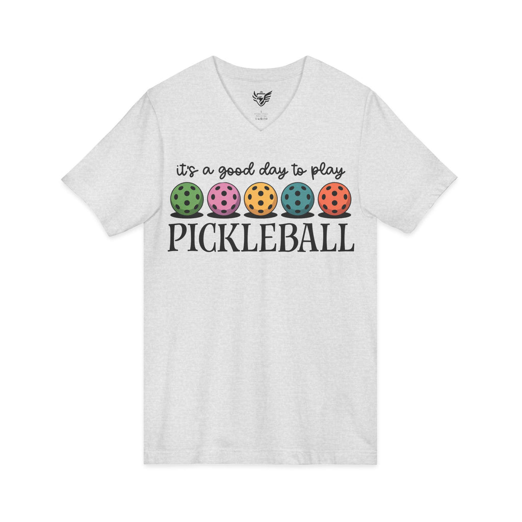 Good Day Pickleball Jersey Short Sleeve V-Neck Tee