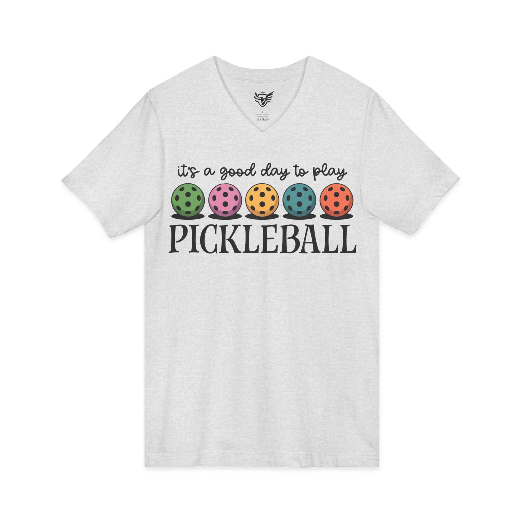 Good Day Pickleball Jersey Short Sleeve V-Neck Tee