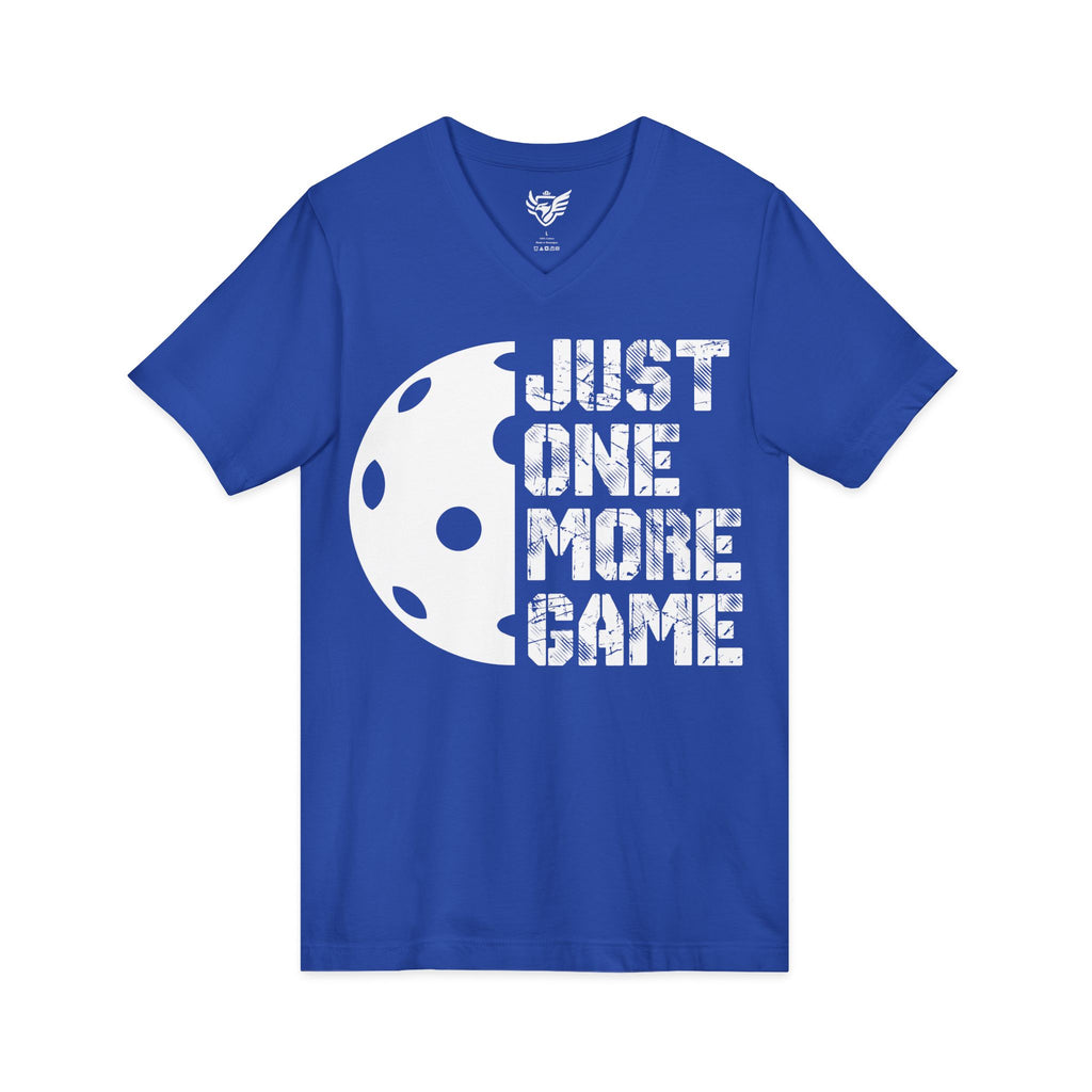 Just One More Game Jersey Short Sleeve V-Neck Tee