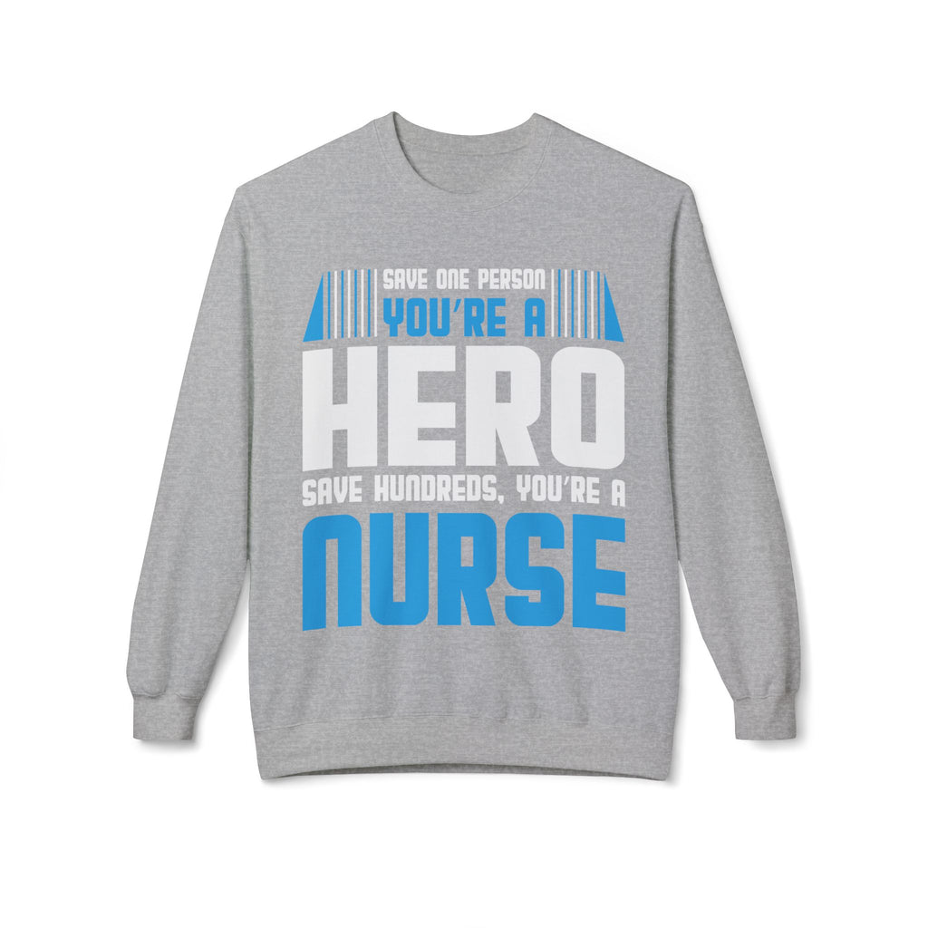 Nurses Are Heros Midweight Softstyle Fleece Crewneck Sweatshirt
