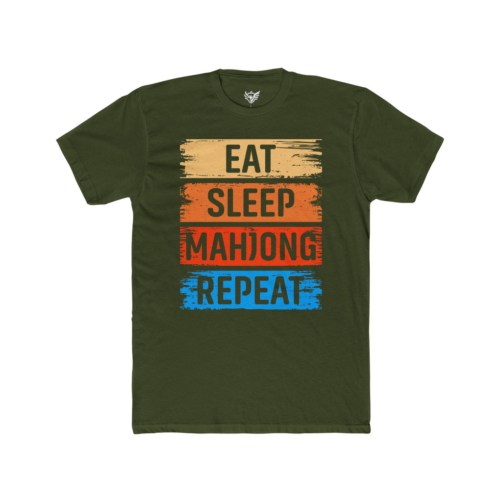 Eat Sleep Mahjong Repeat Cotton Crew Tee