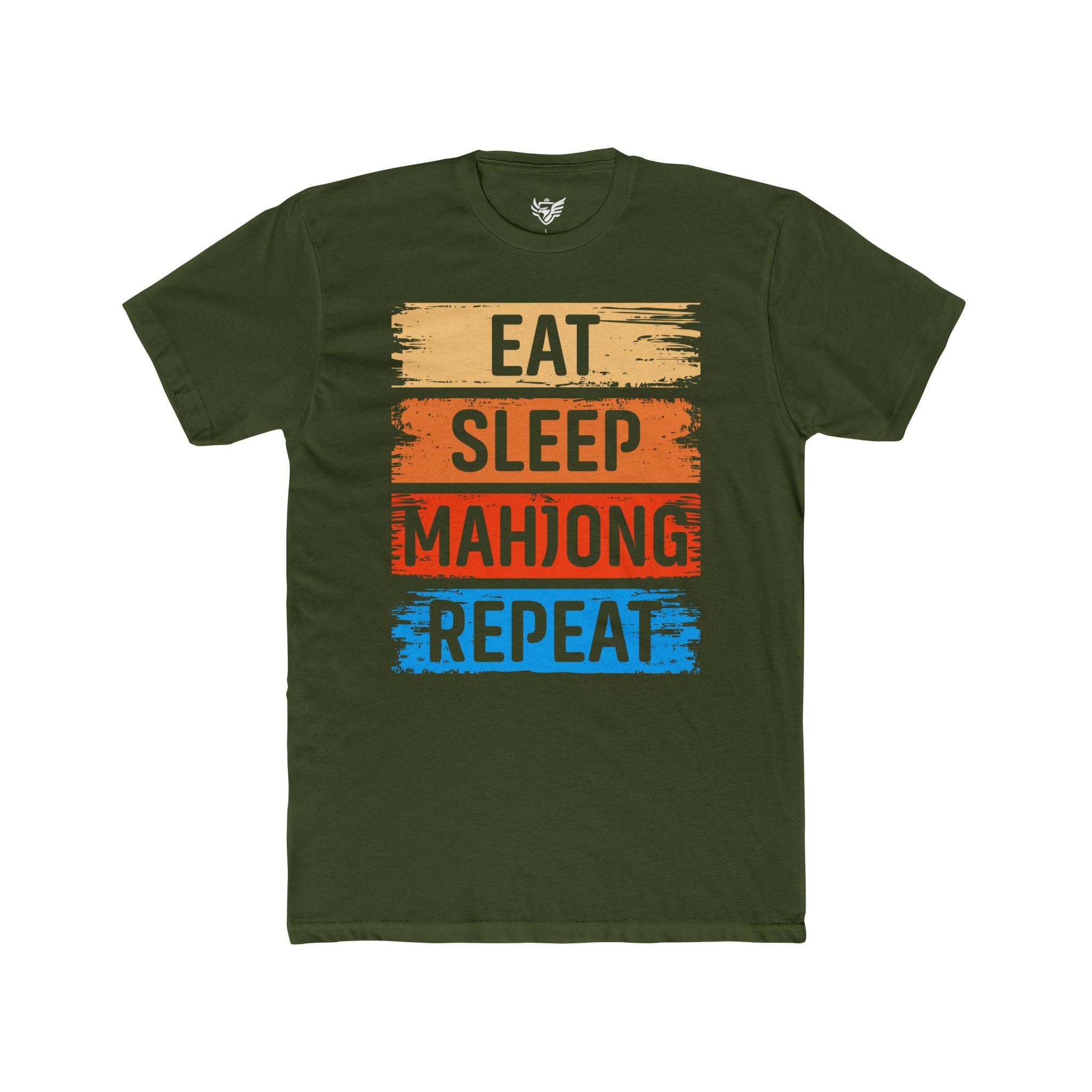 Eat Sleep Mahjong Repeat Cotton Crew Tee