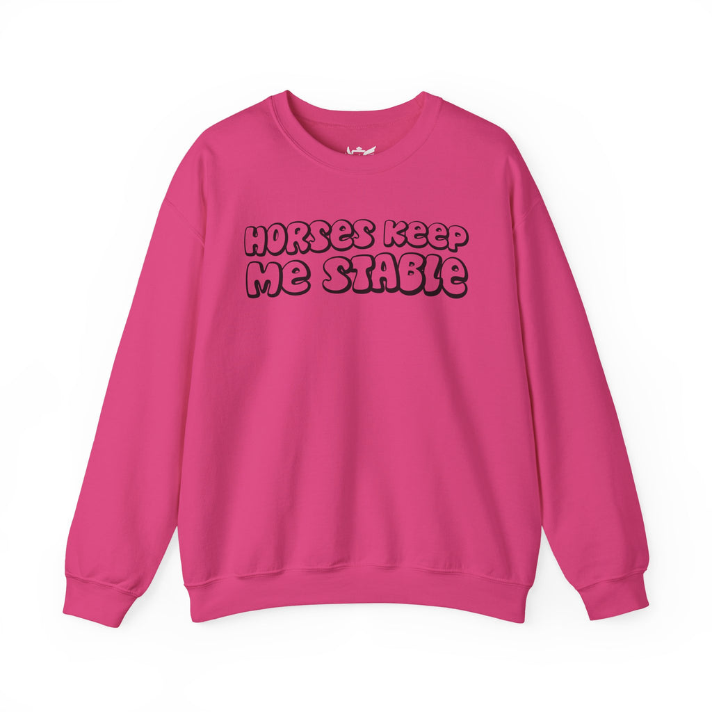 Horses Keep Me Stable Heavy Blend™ Crewneck Sweatshirt
