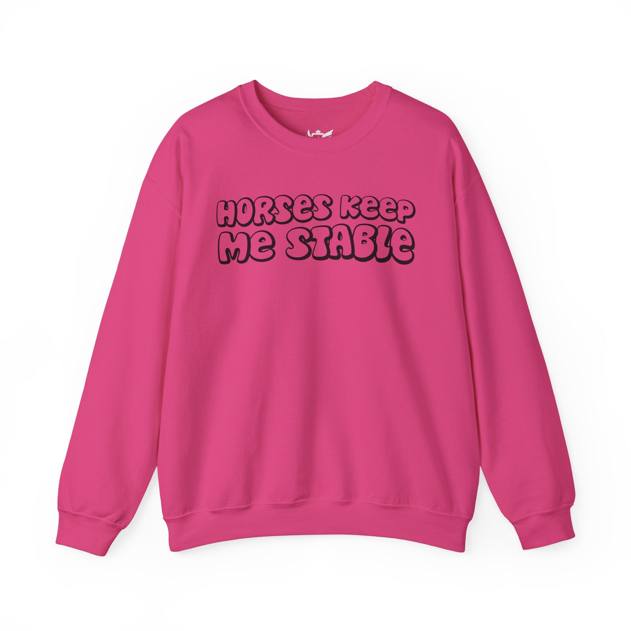 Horses Keep Me Stable Heavy Blend™ Crewneck Sweatshirt