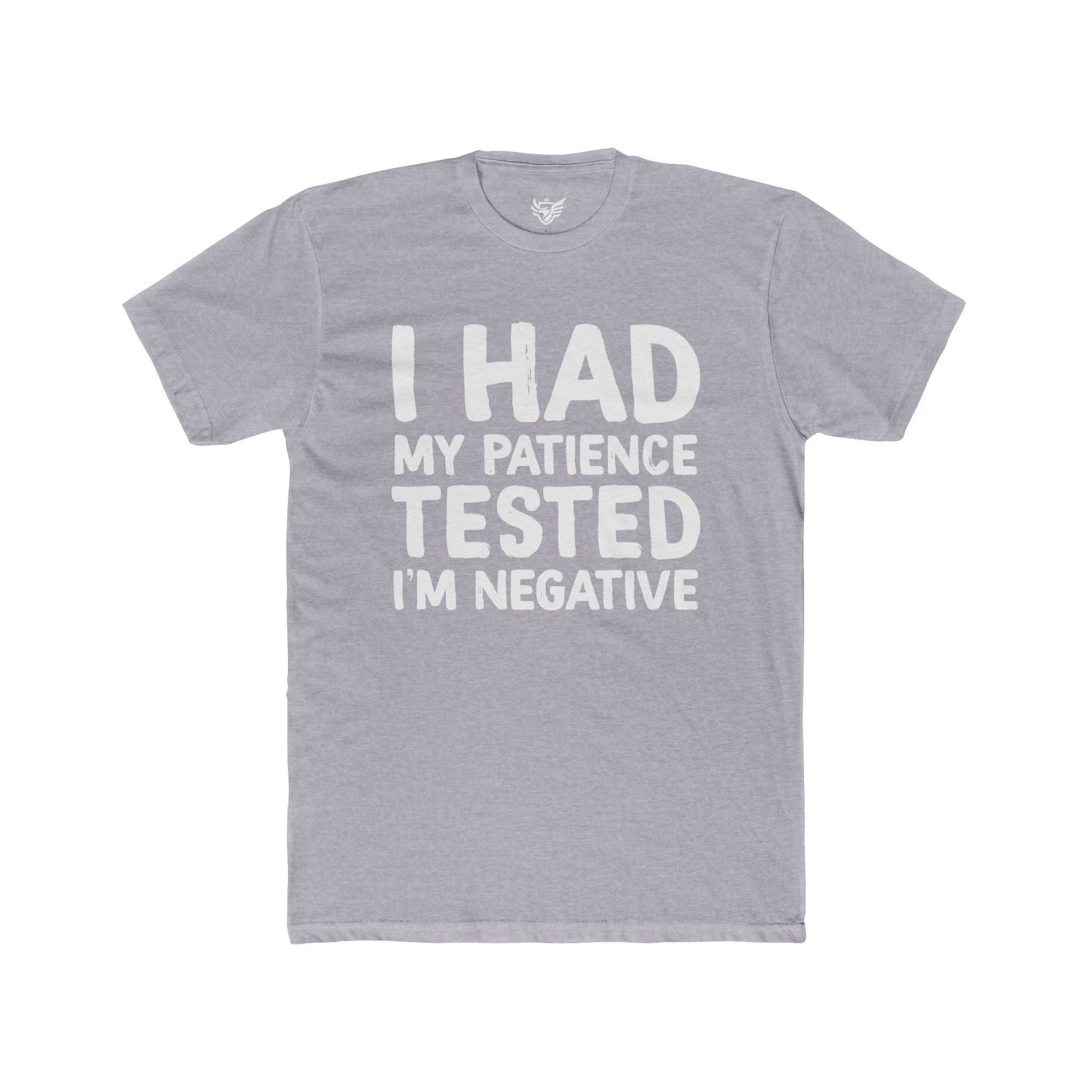 Negative For Patience Cotton Crew Tee