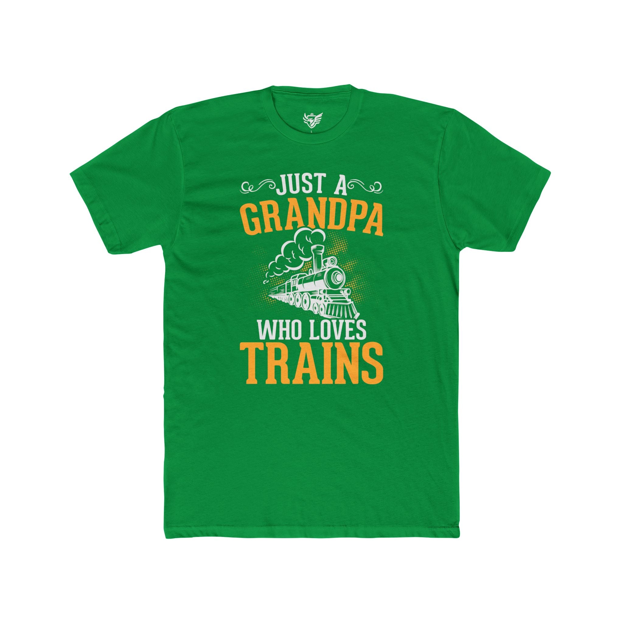 Train Lover Grandpa Cotton Crew Tee