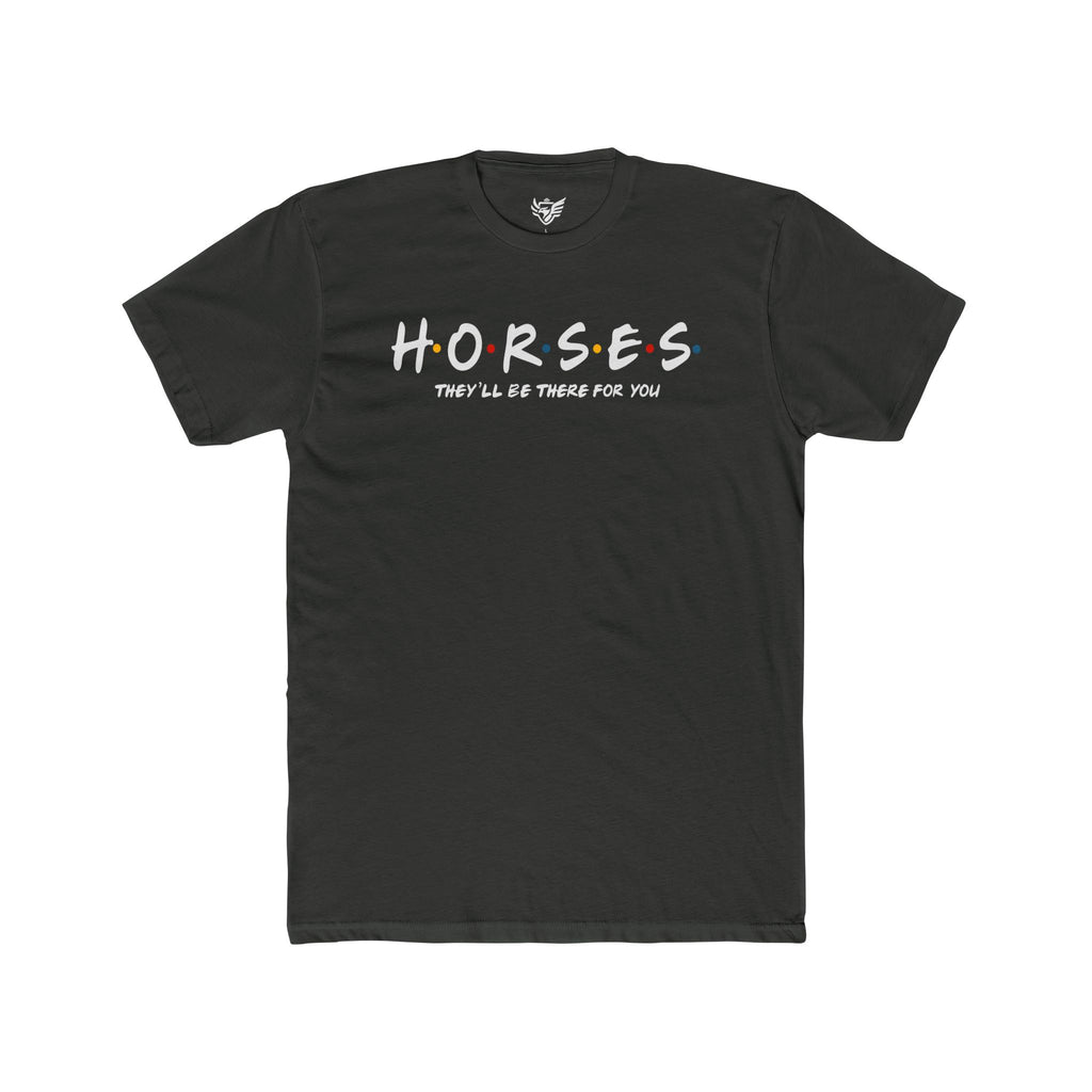 Horses, Friends Theme Cotton Crew Tee