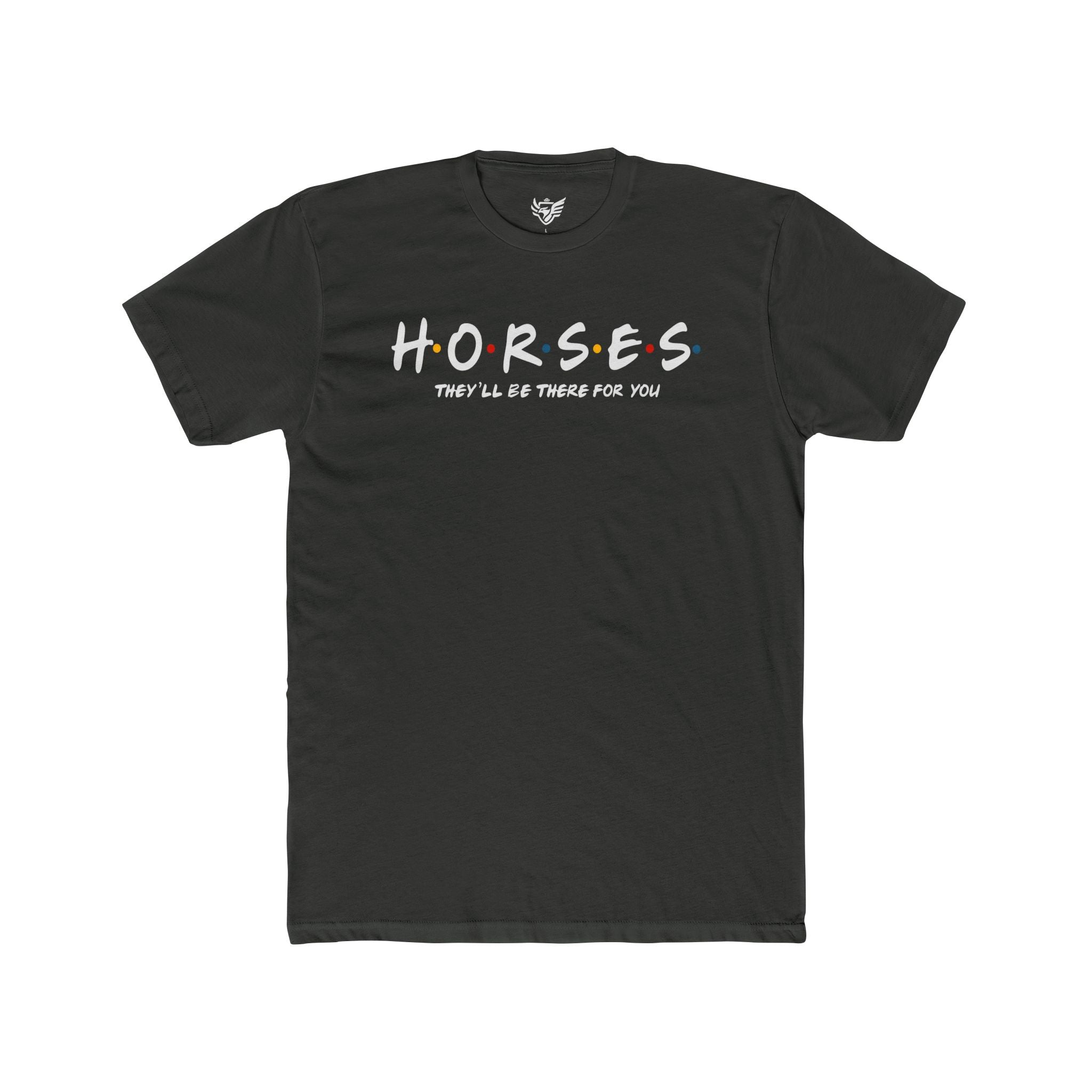 Horses, Friends Theme Cotton Crew Tee