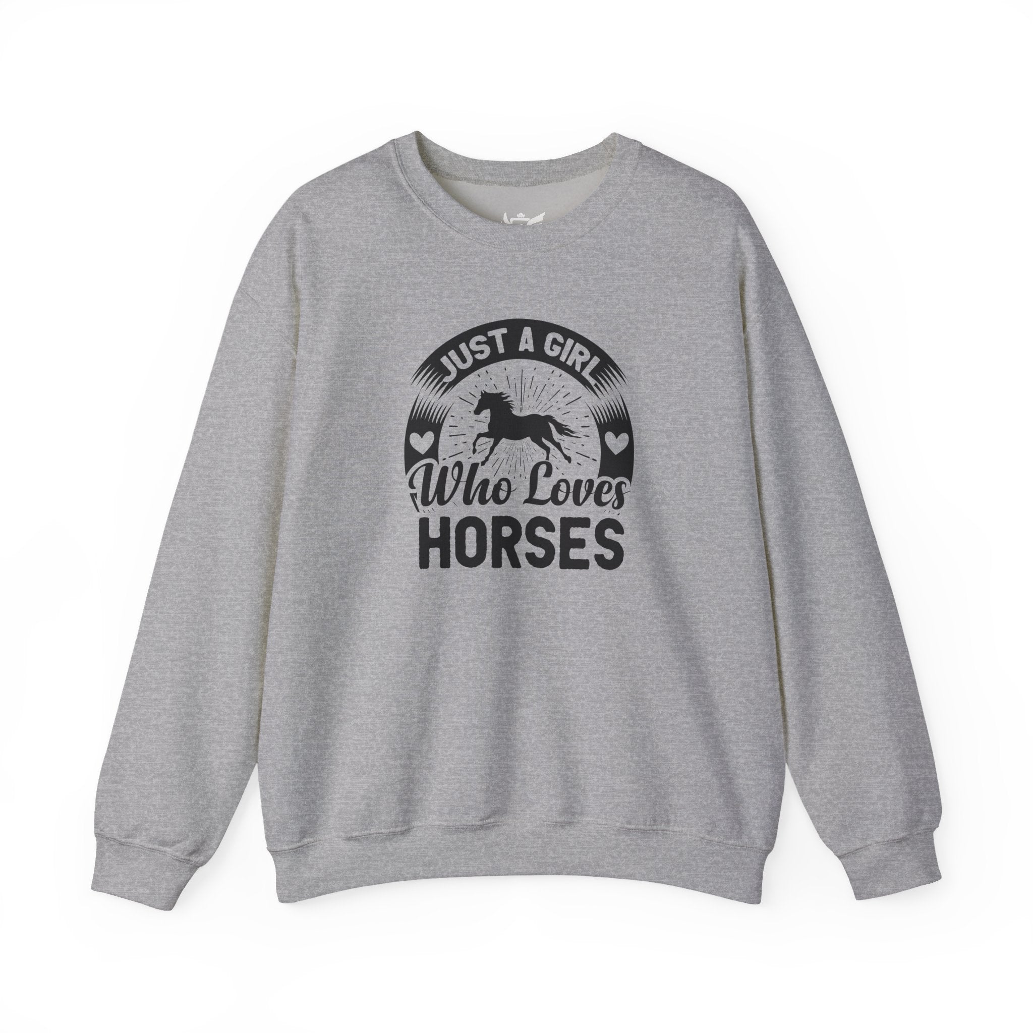 Just a Girl Who Loves Horses Heavy Blend™ Crewneck Sweatshirt