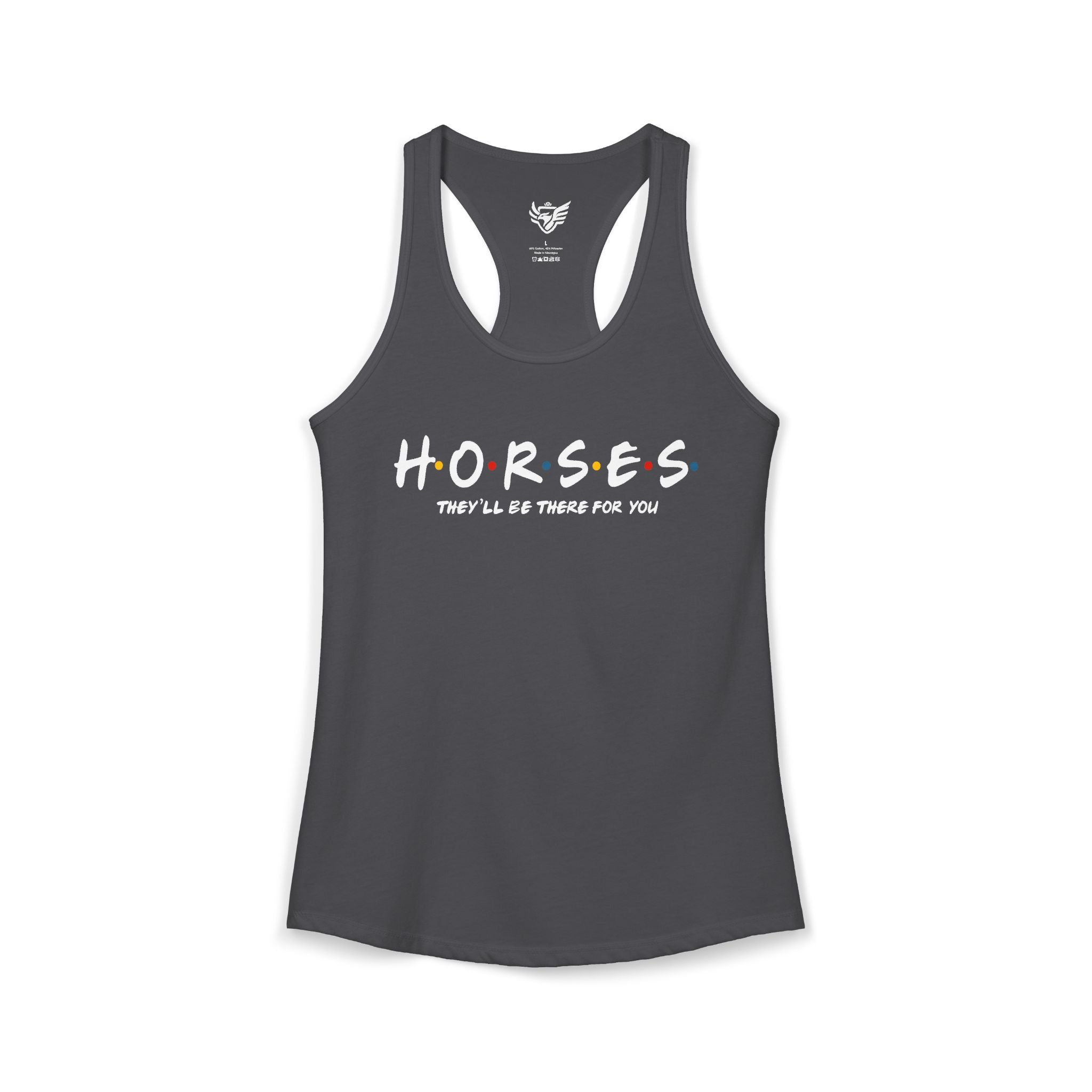Horses, Friends Theme Ideal Racerback Tank