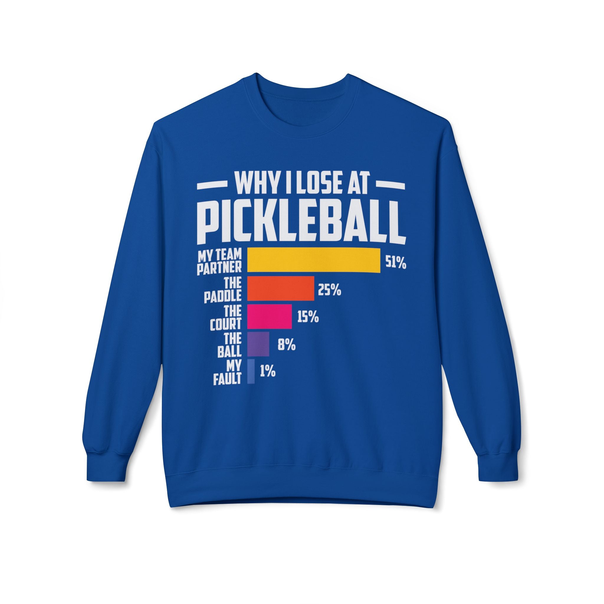 Why I Lose At Pickleball Midweight Softstyle Fleece Crewneck Sweatshirt