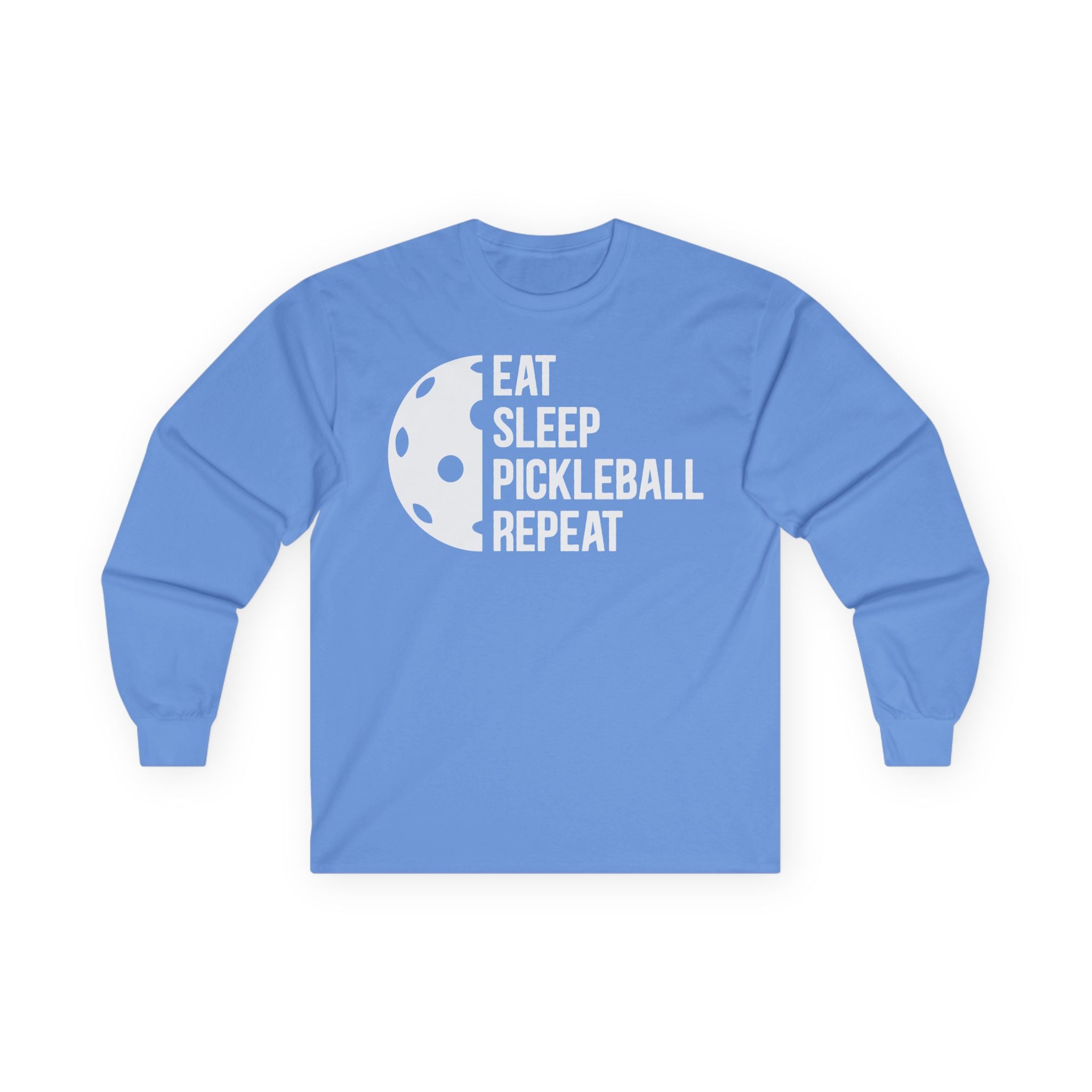 Eat Sleep Pickleball Repeat Cotton Long Sleeve Tee