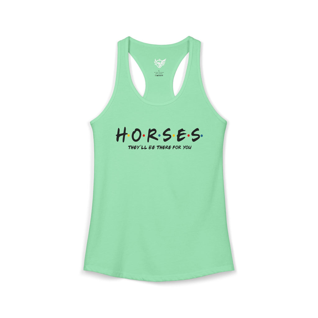 Horses, Friends Theme Ideal Racerback Tank