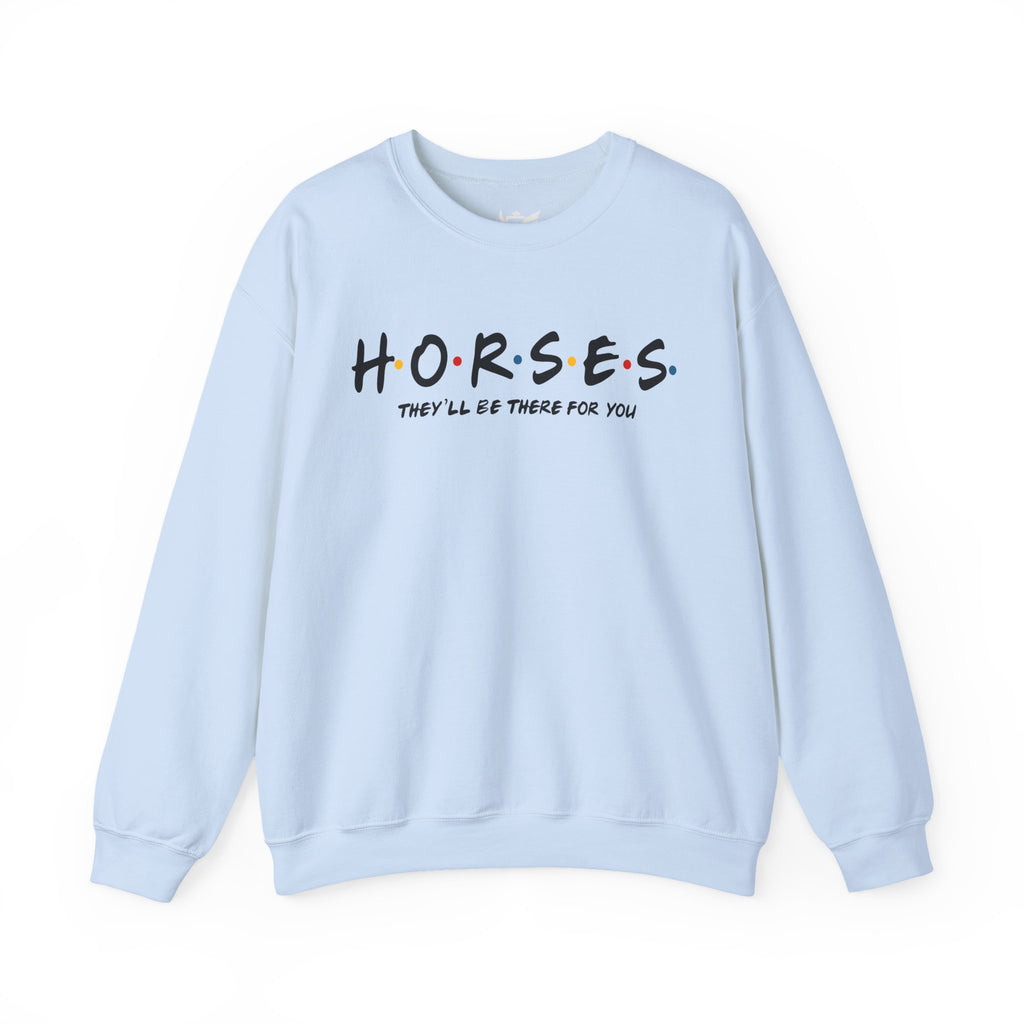 Horses, Friends Theme Heavy Blend™ Crewneck Sweatshirt