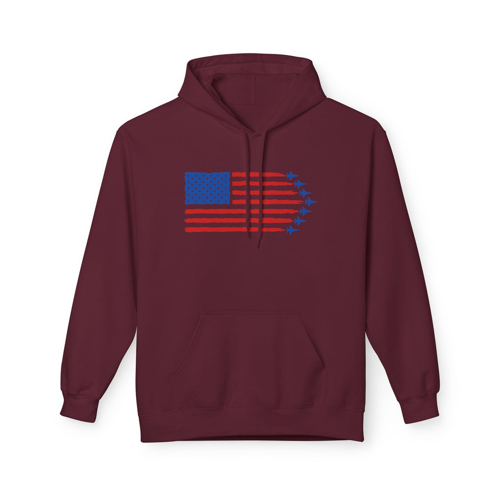 USA Jet Flag Midweight Softstyle Fleece Hoodie