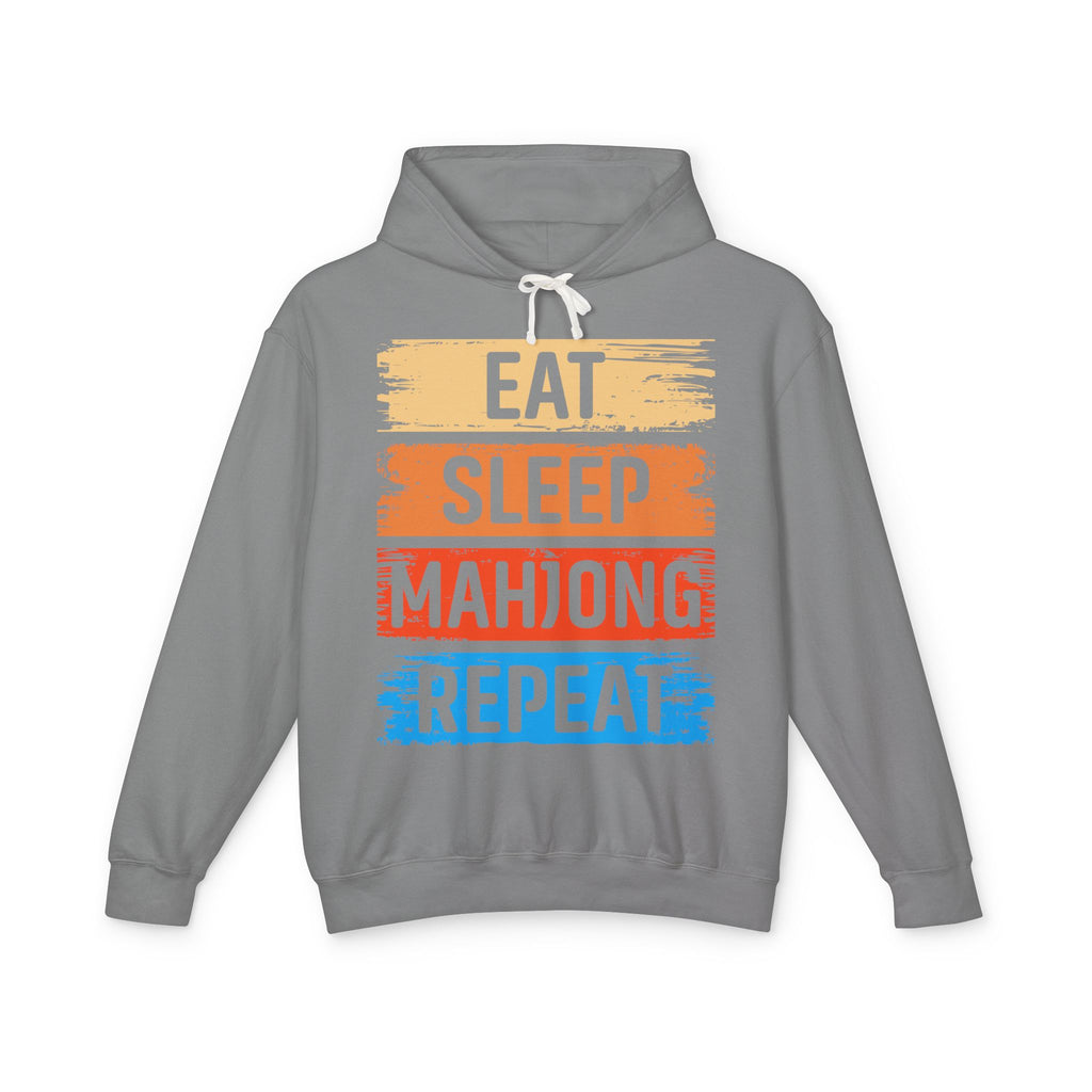 Eat Sleep Mahjong Repeat Lightweight Hooded Sweatshirt