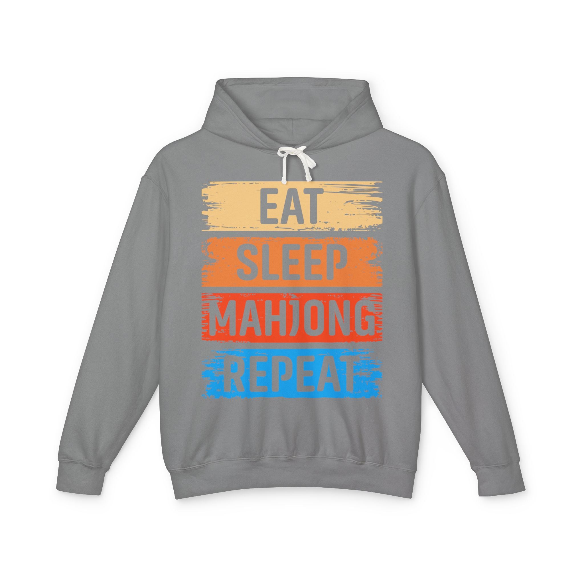 Eat Sleep Mahjong Repeat Lightweight Hooded Sweatshirt