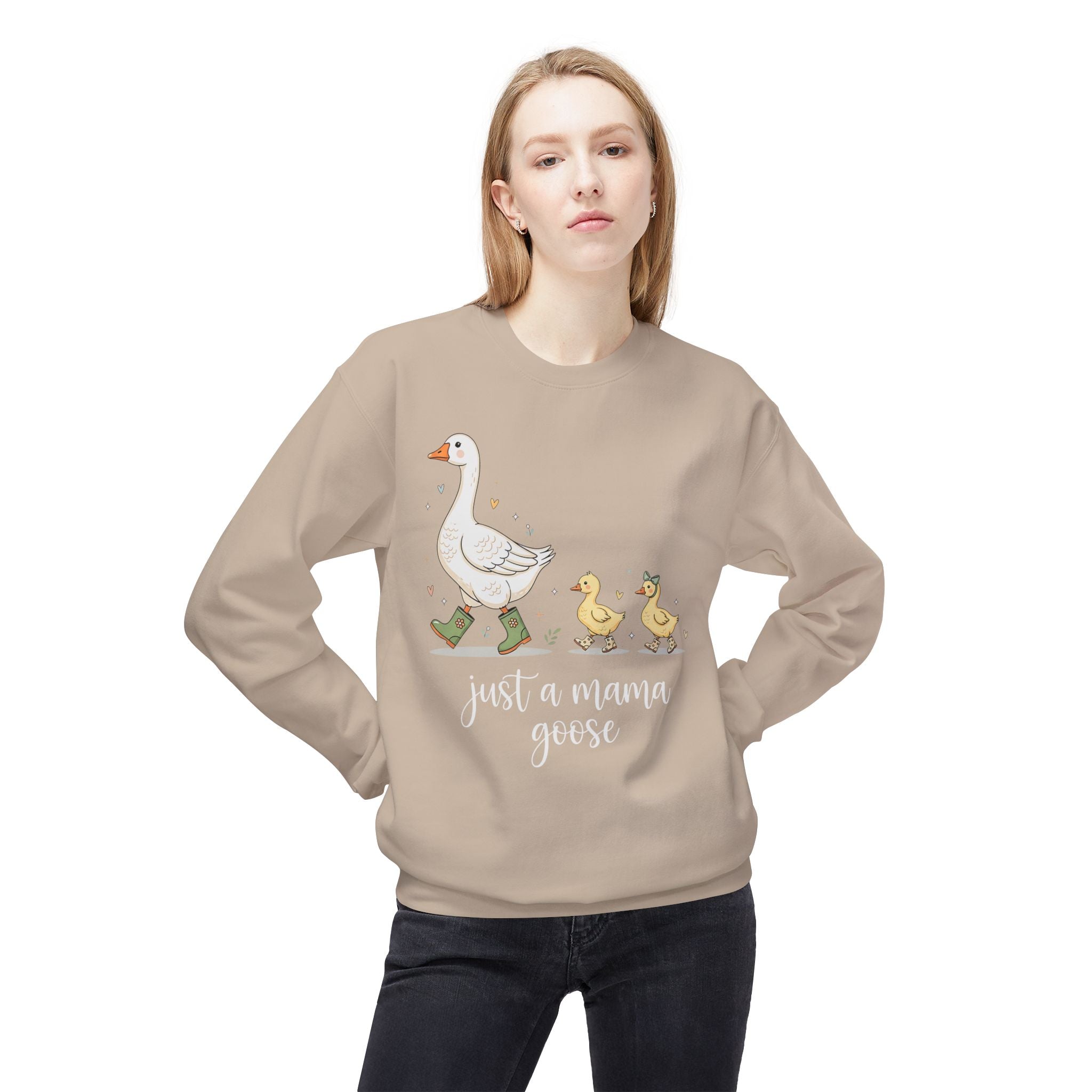 Just a Mama Goose Midweight Softstyle Fleece Crewneck Sweatshirt