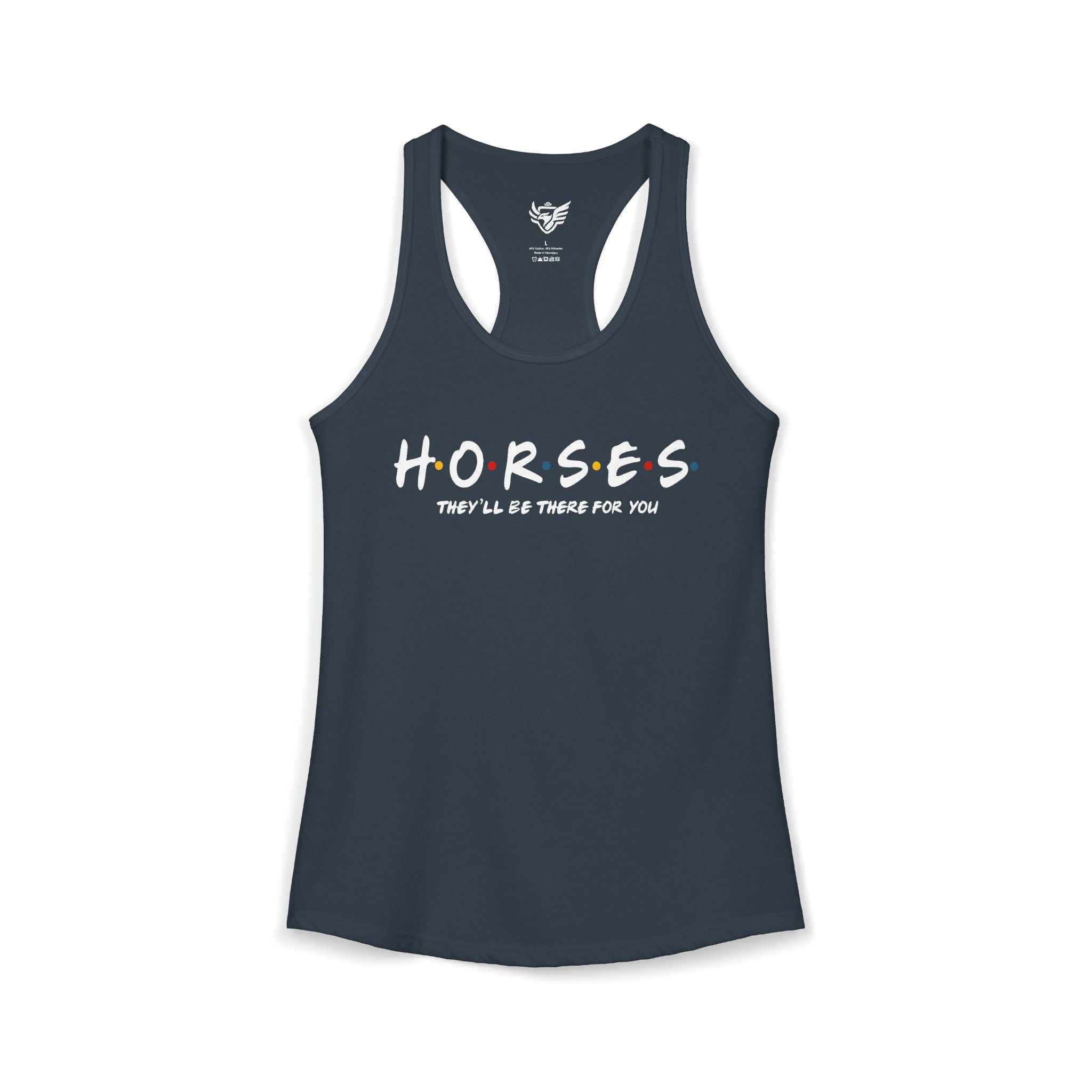 Horses, Friends Theme Ideal Racerback Tank