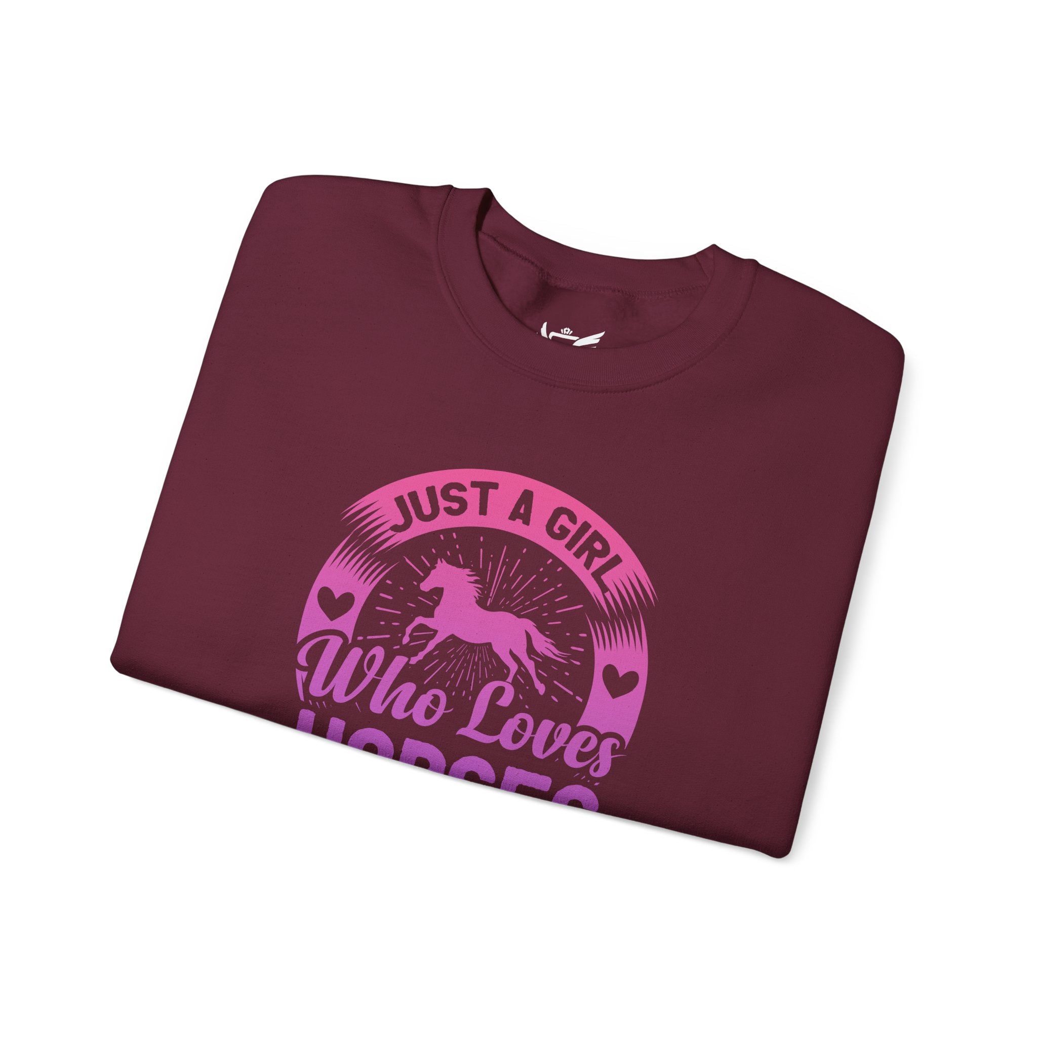 Just a Girl Who Loves Horses Heavy Blend™ Crewneck Sweatshirt
