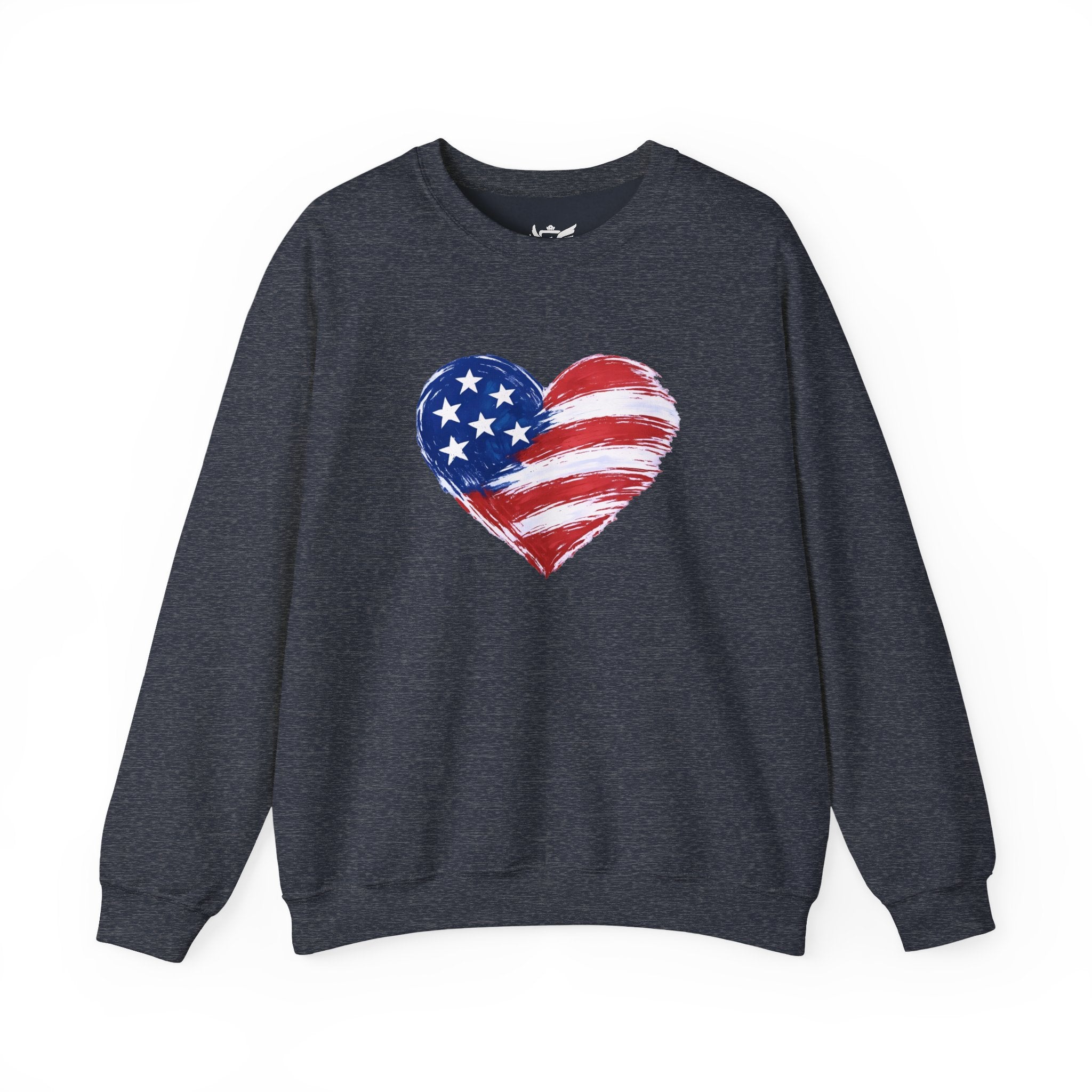 Heart Flag Heavy Blend™ Crewneck Sweatshirt