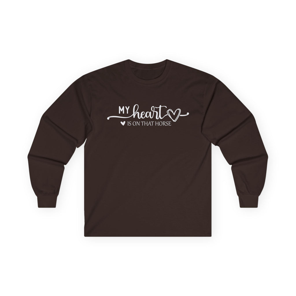 Heart on Horse Cotton Long Sleeve Tee