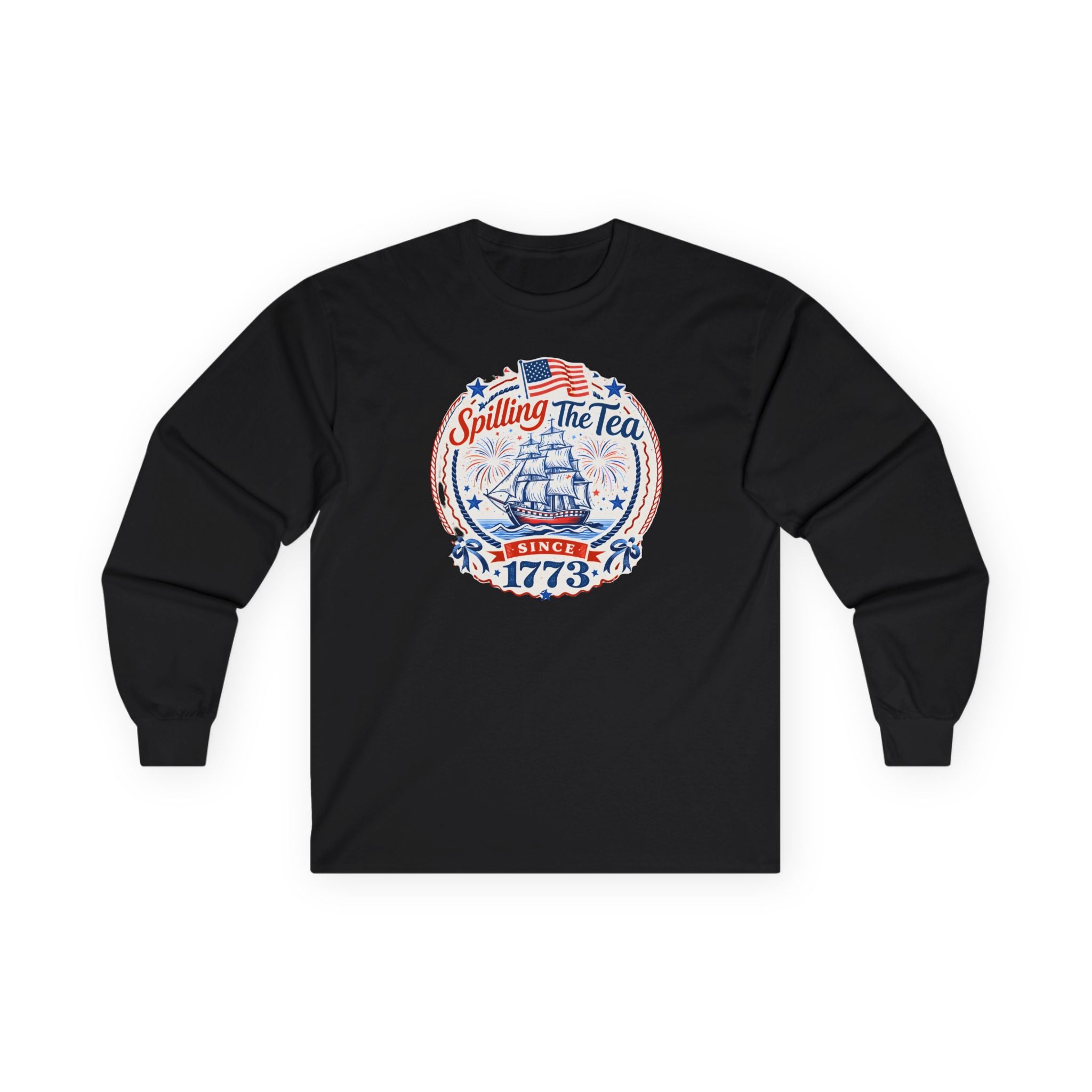 Spilling The Tea Cotton Long Sleeve Tee