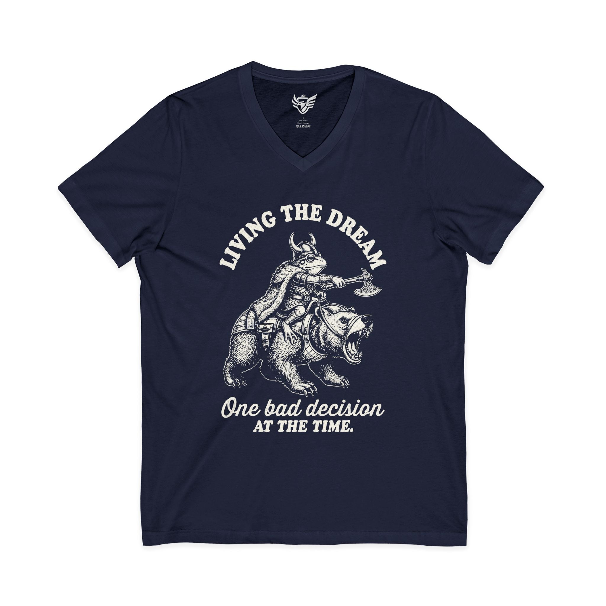 Living The Dream Jersey Short Sleeve V-Neck Tee