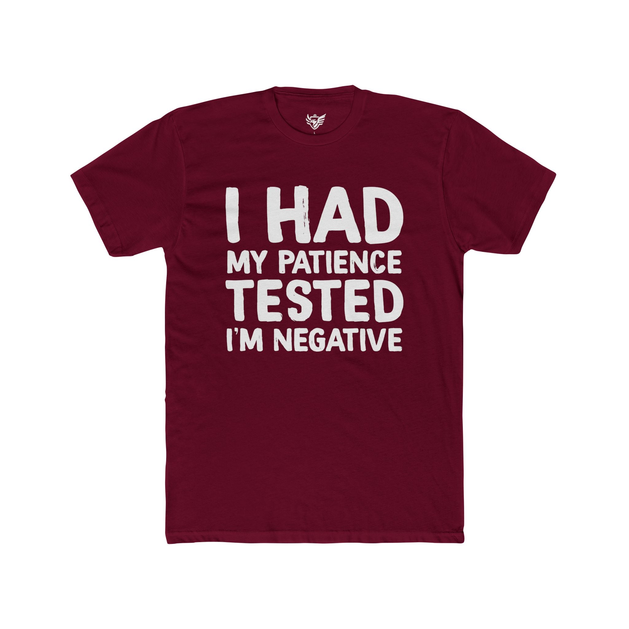 Negative For Patience Cotton Crew Tee