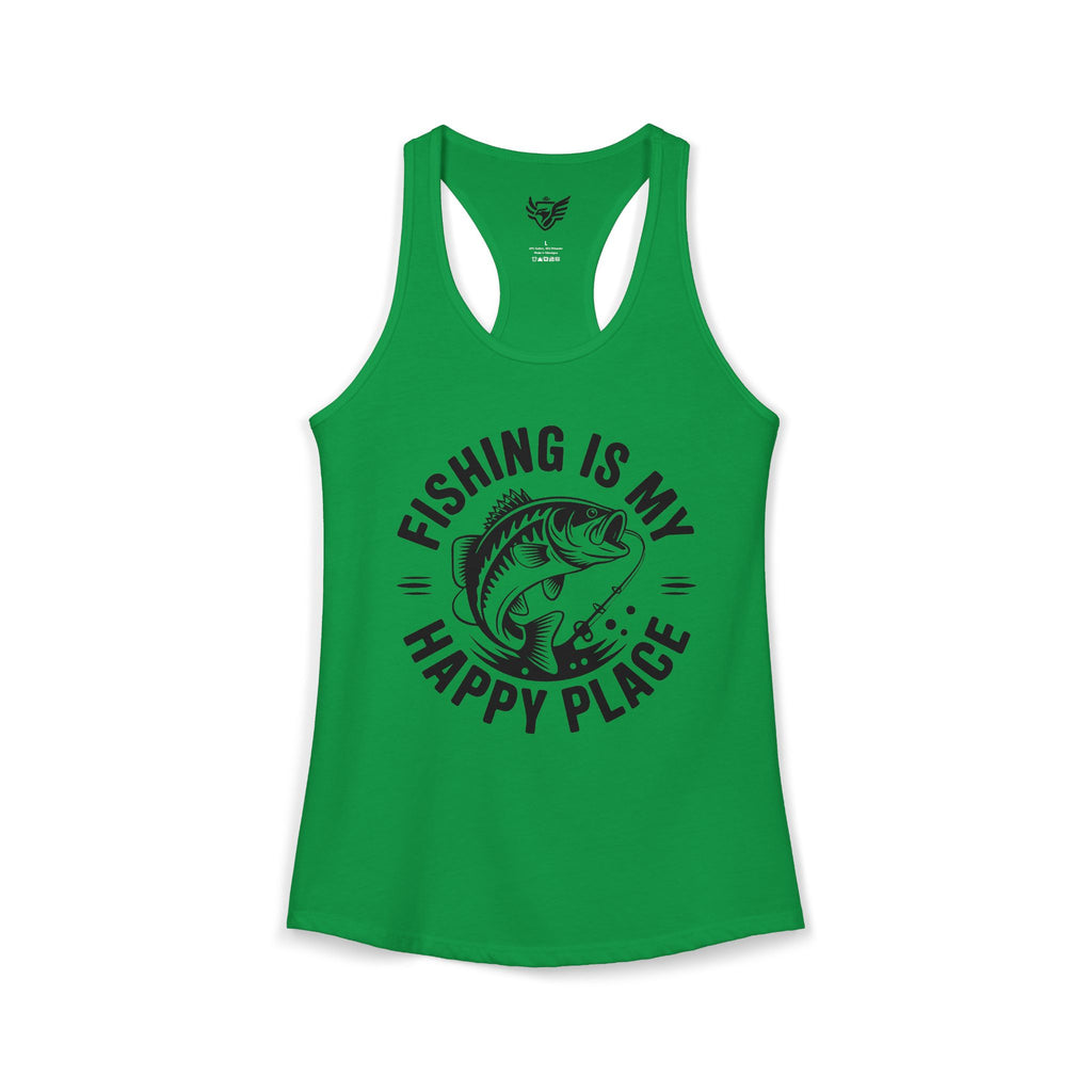 Fishing Is My Happy Place Ideal Racerback Tank