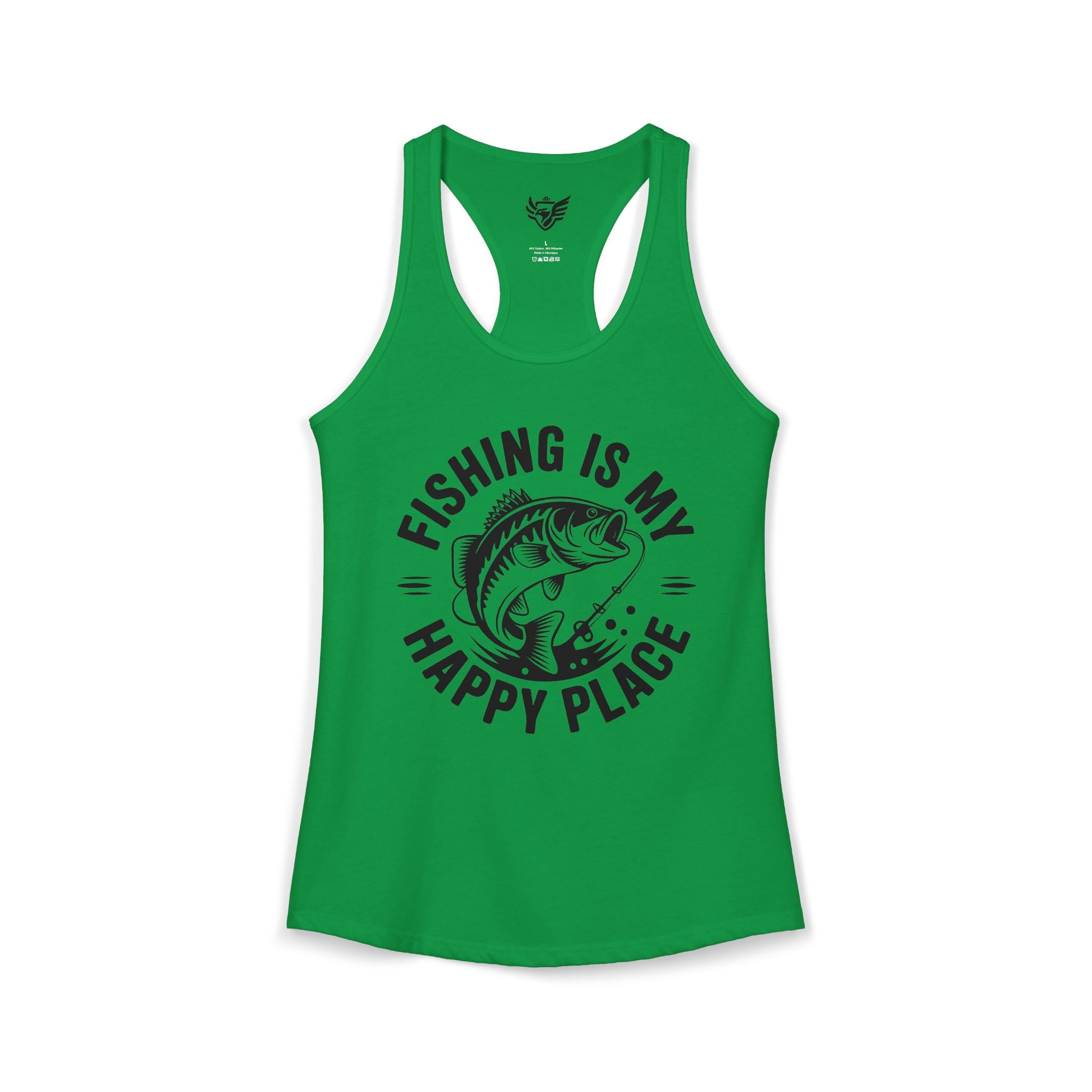 Fishing Is My Happy Place Ideal Racerback Tank