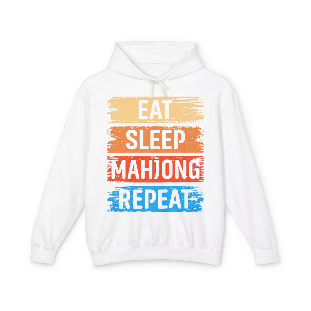 Eat Sleep Mahjong Repeat Lightweight Hooded Sweatshirt