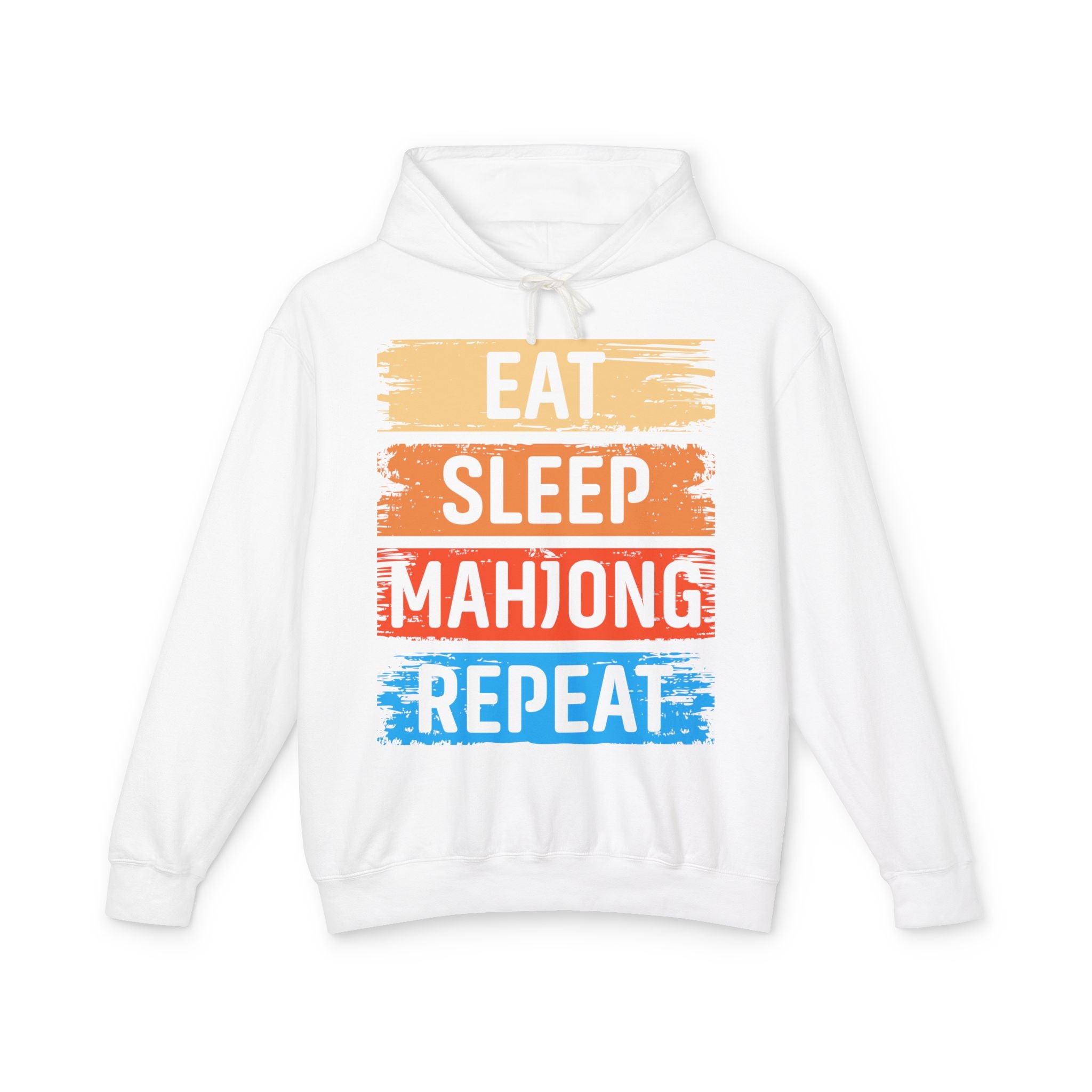 Eat Sleep Mahjong Repeat Lightweight Hooded Sweatshirt
